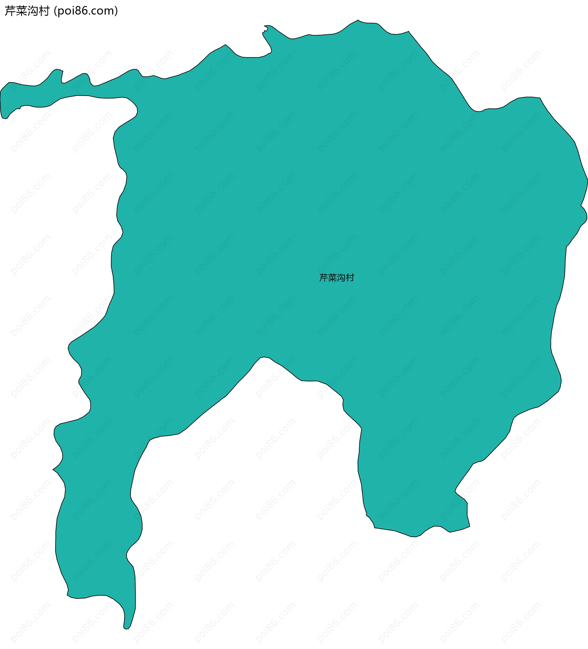 芹菜沟村边界地图
