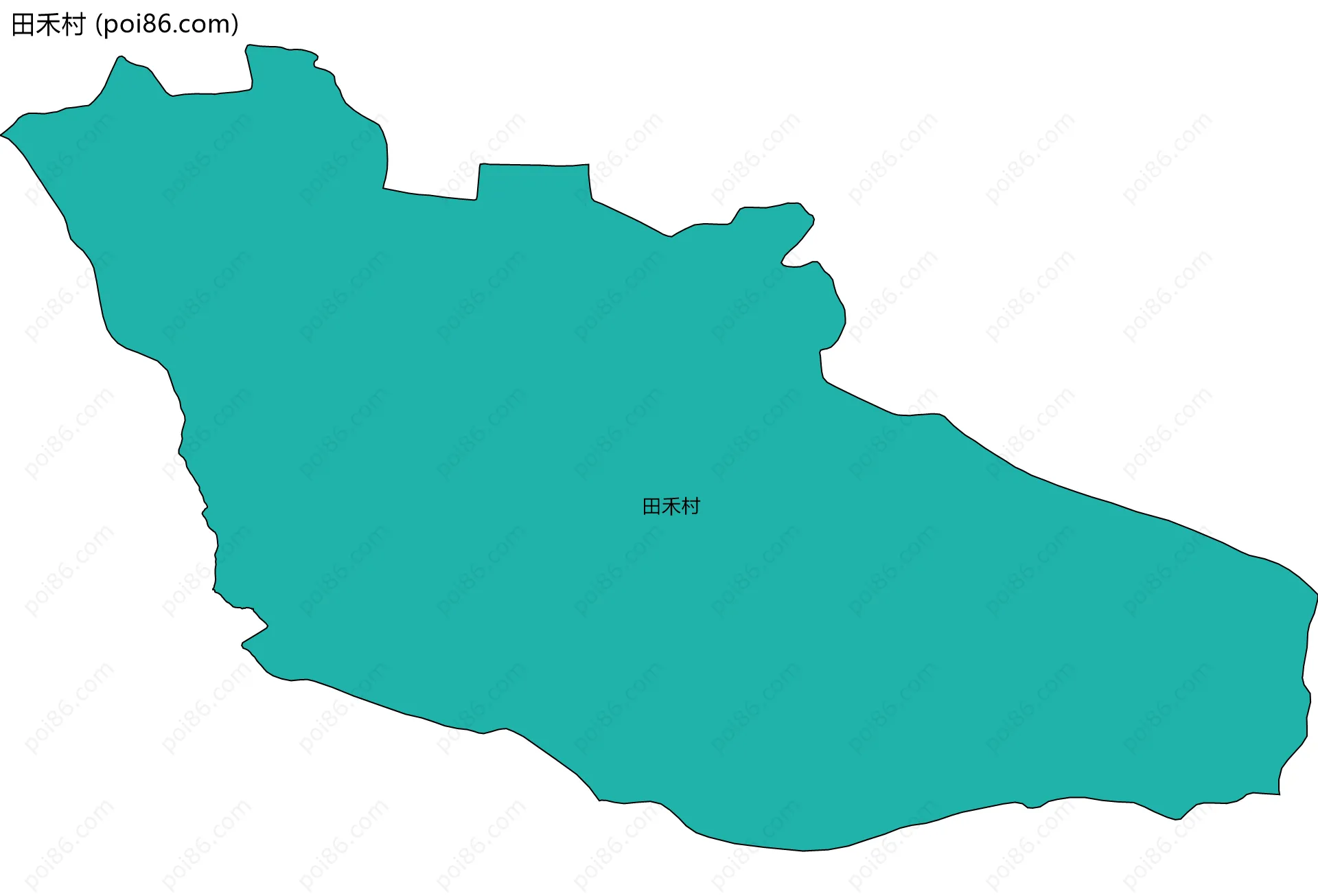 田禾村边界地图