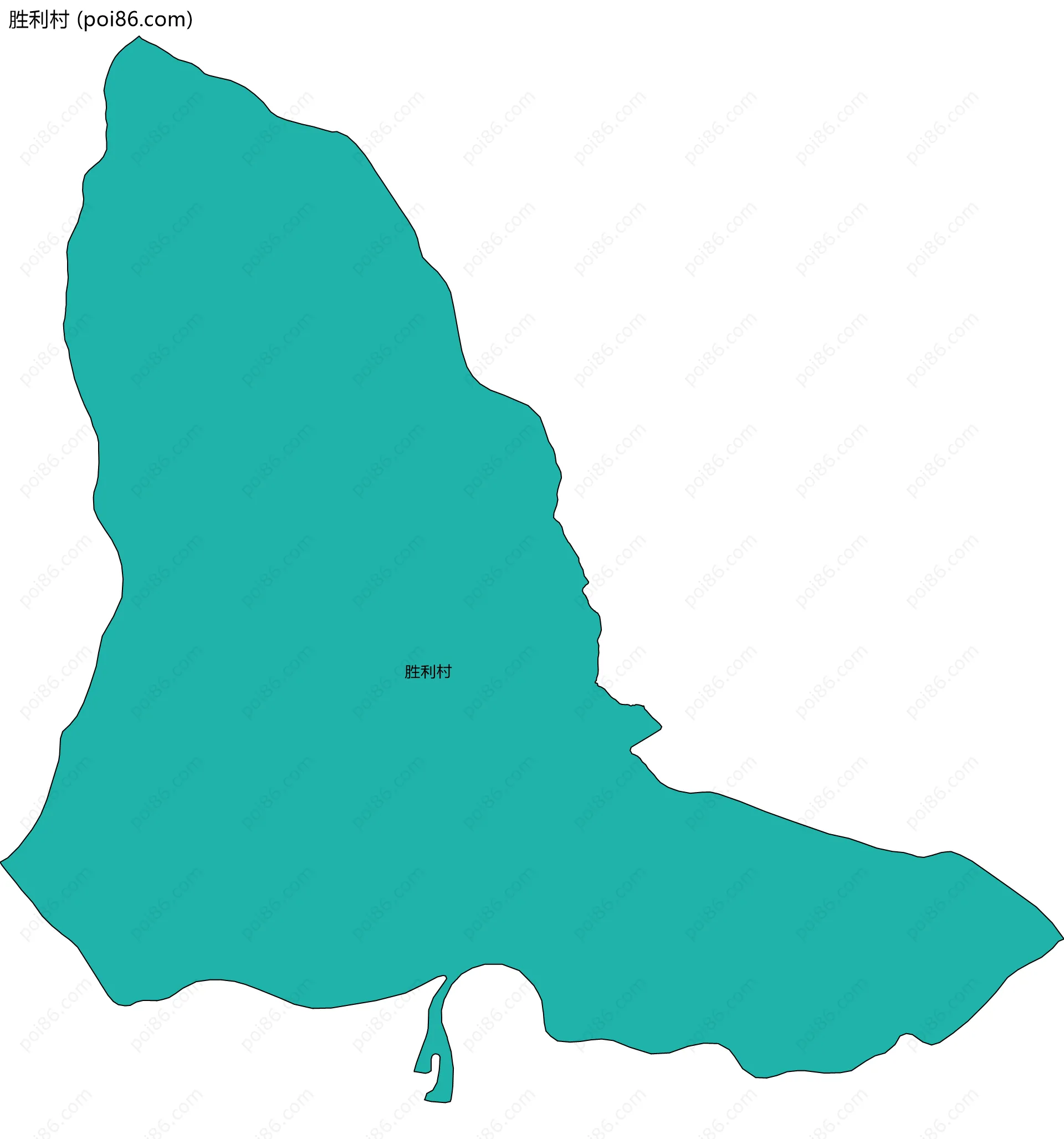 胜利村边界地图