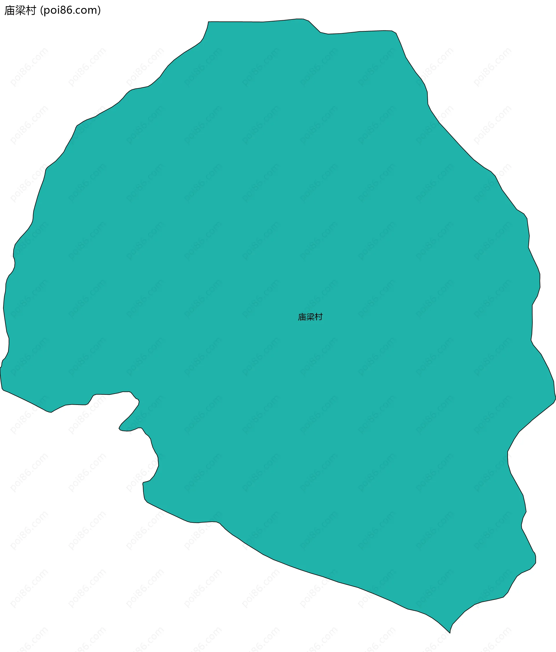 庙梁村边界地图