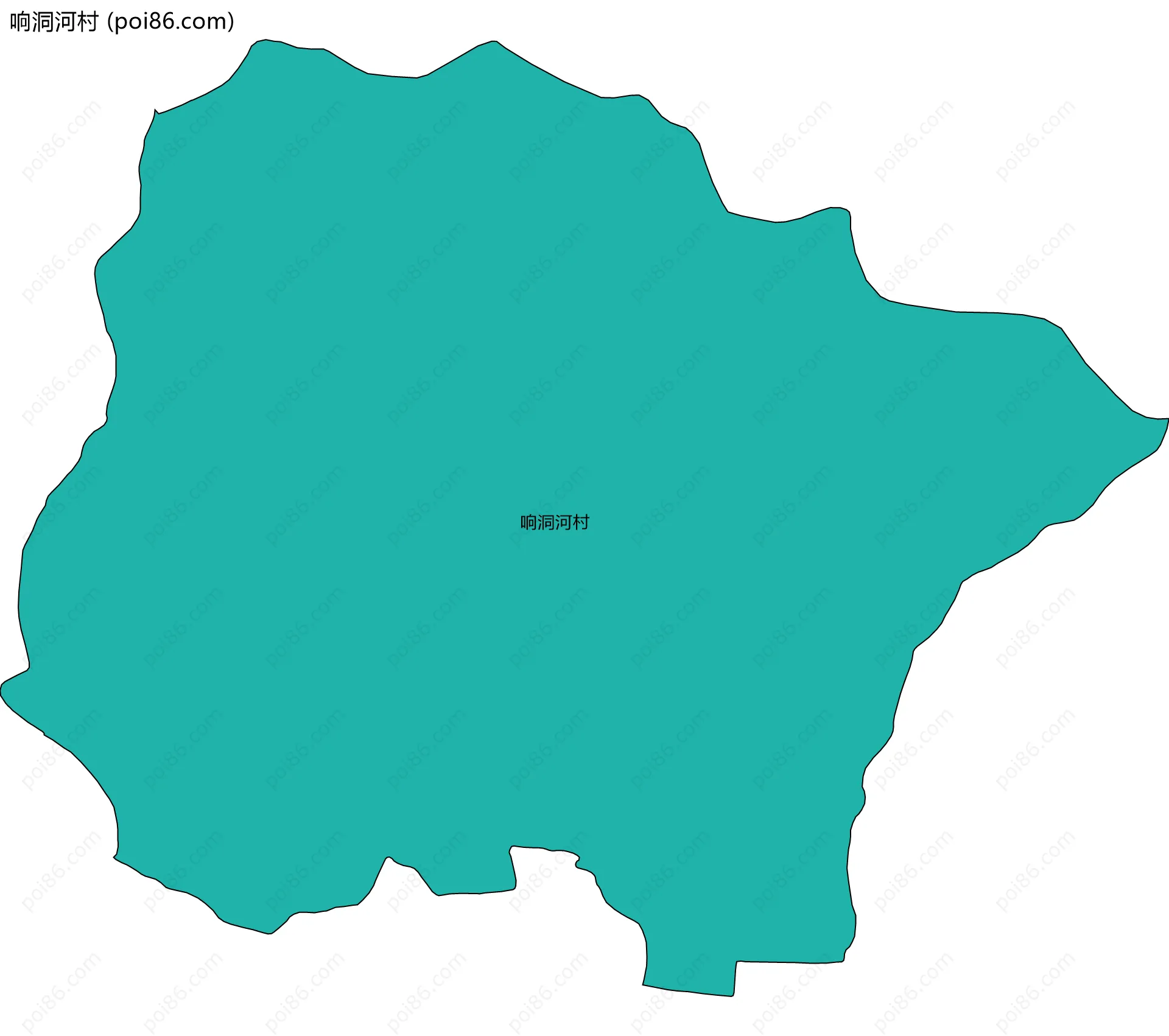 响洞河村边界地图