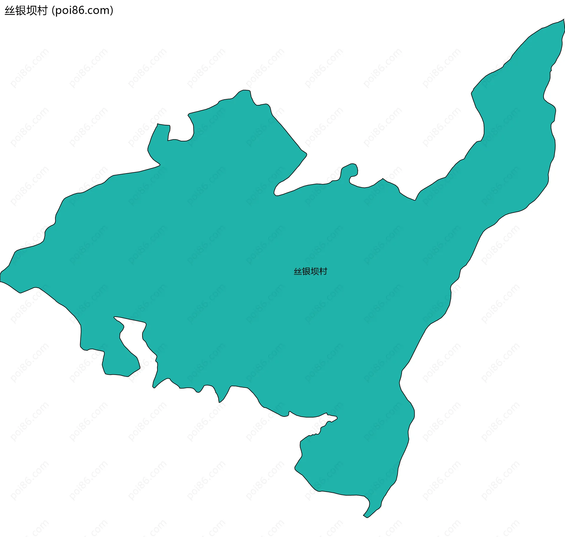 丝银坝村边界地图