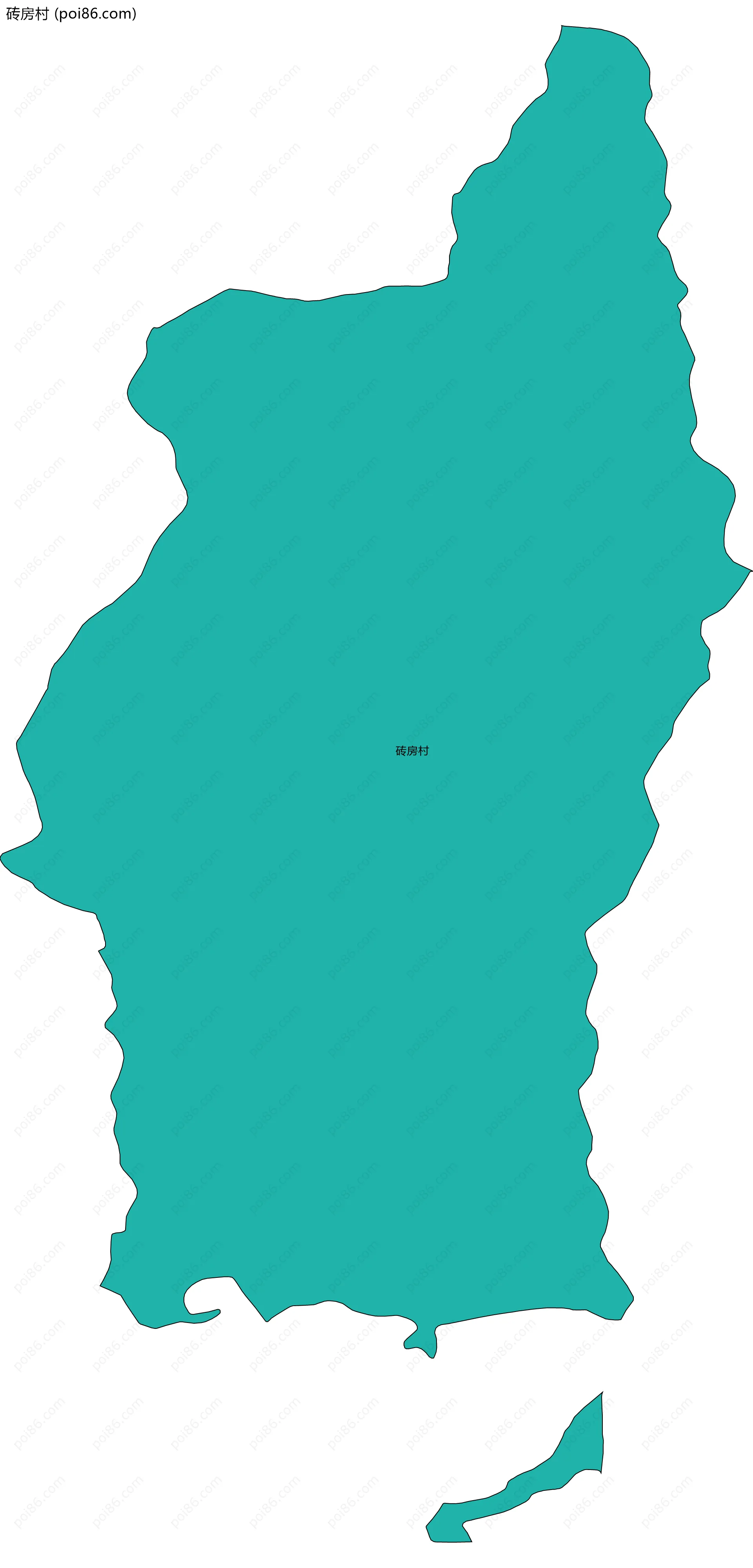 砖房村边界地图