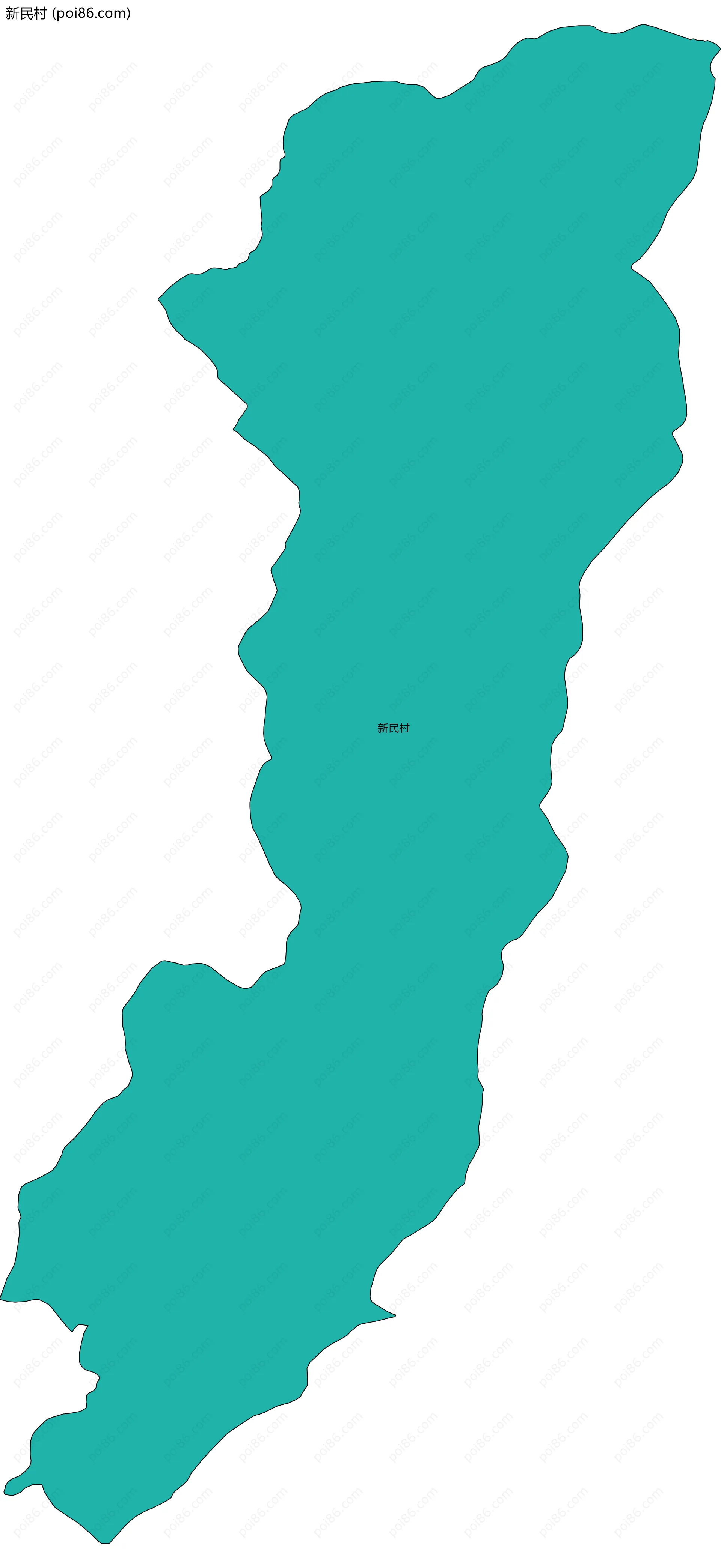 新民村边界地图