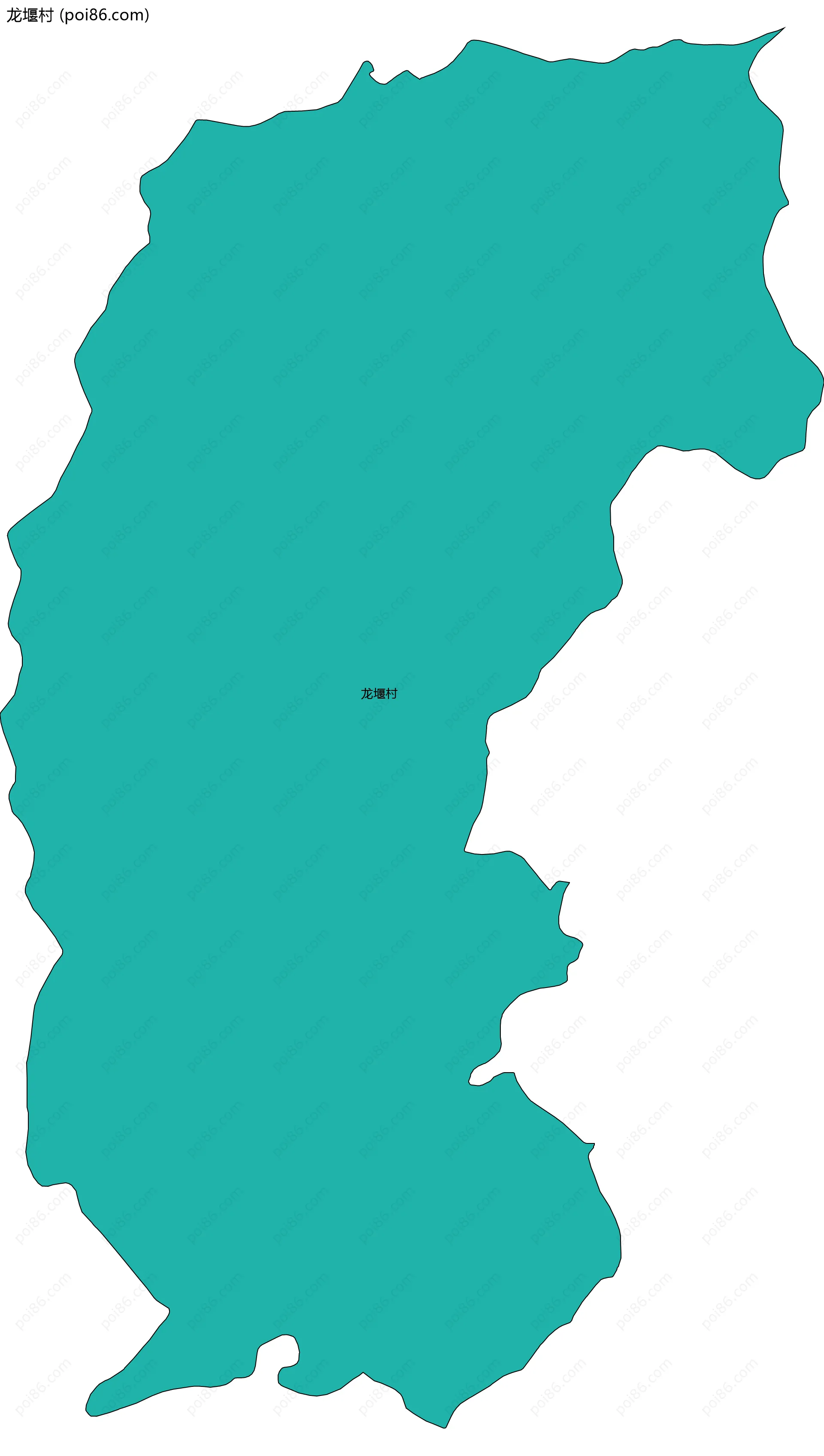 龙堰村边界地图