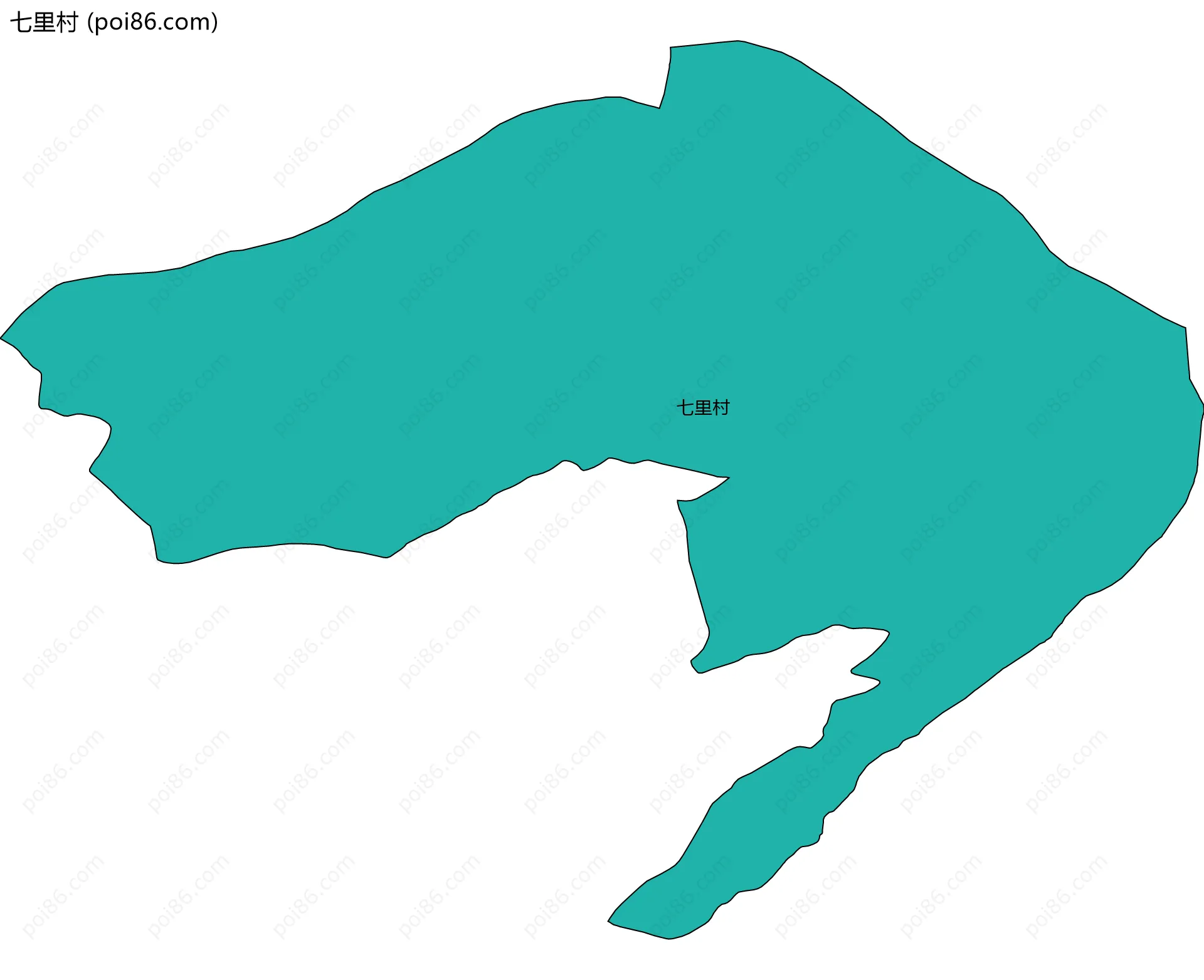 七里村边界地图