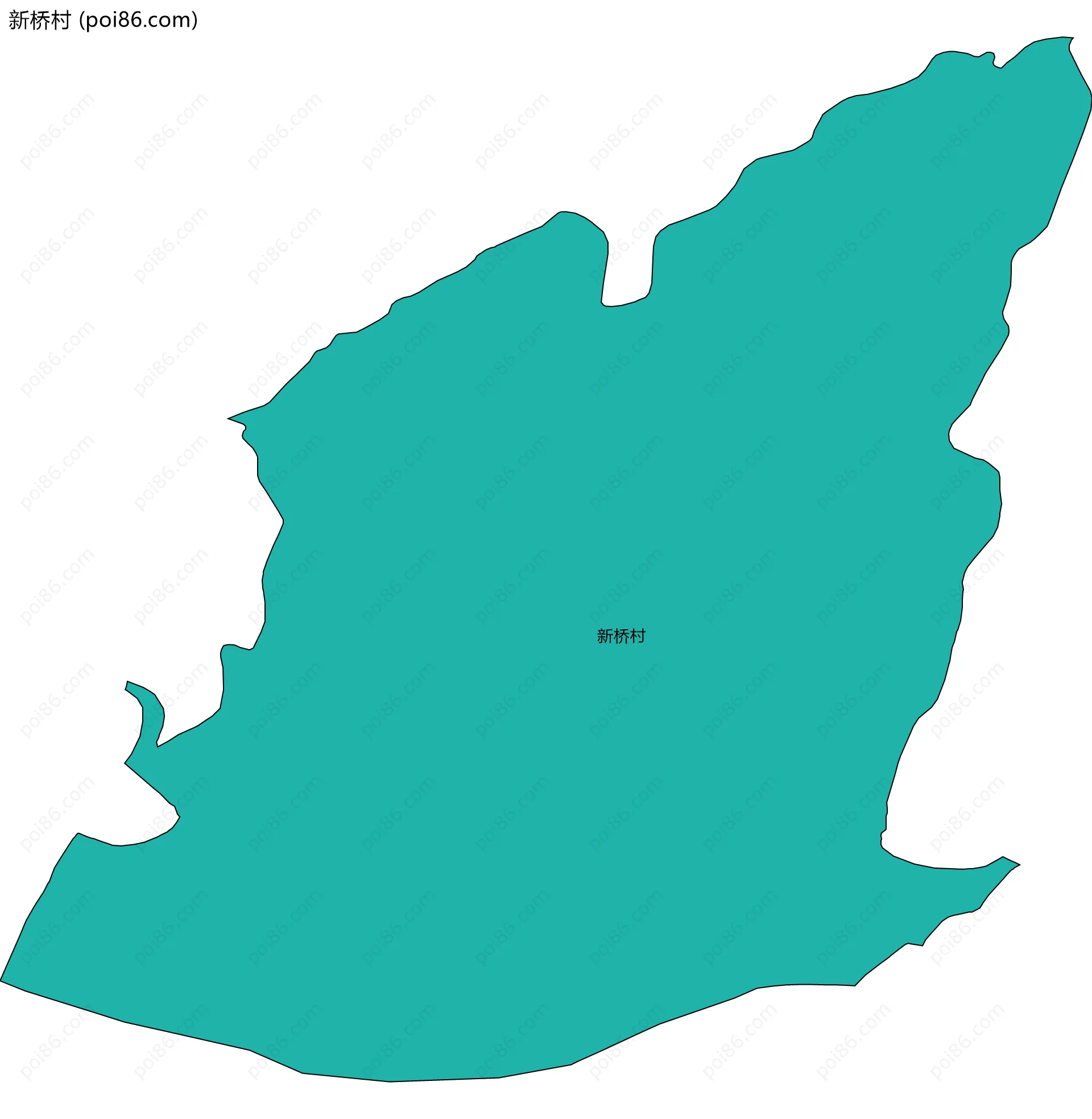 新桥村边界地图