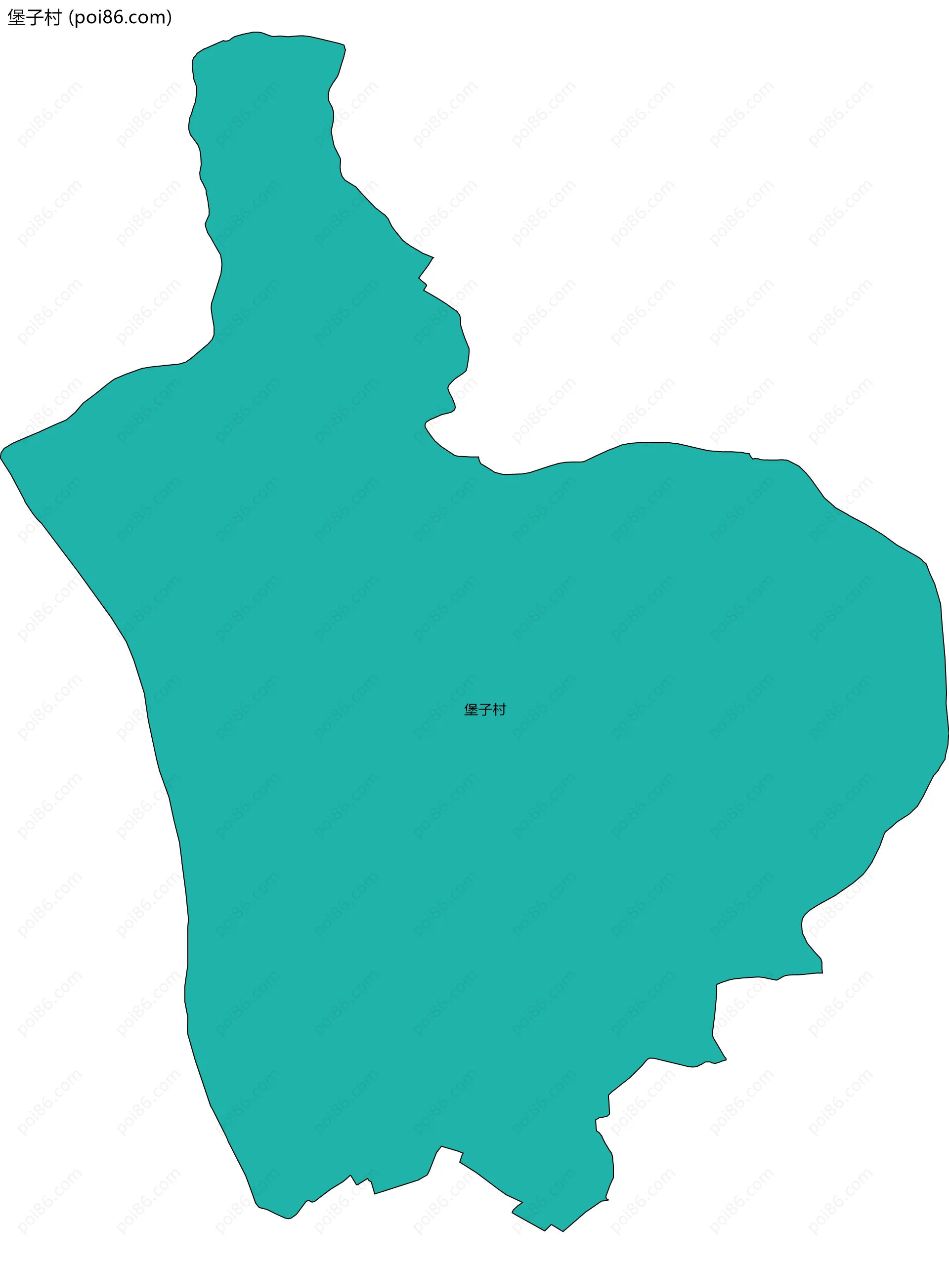 堡子村边界地图