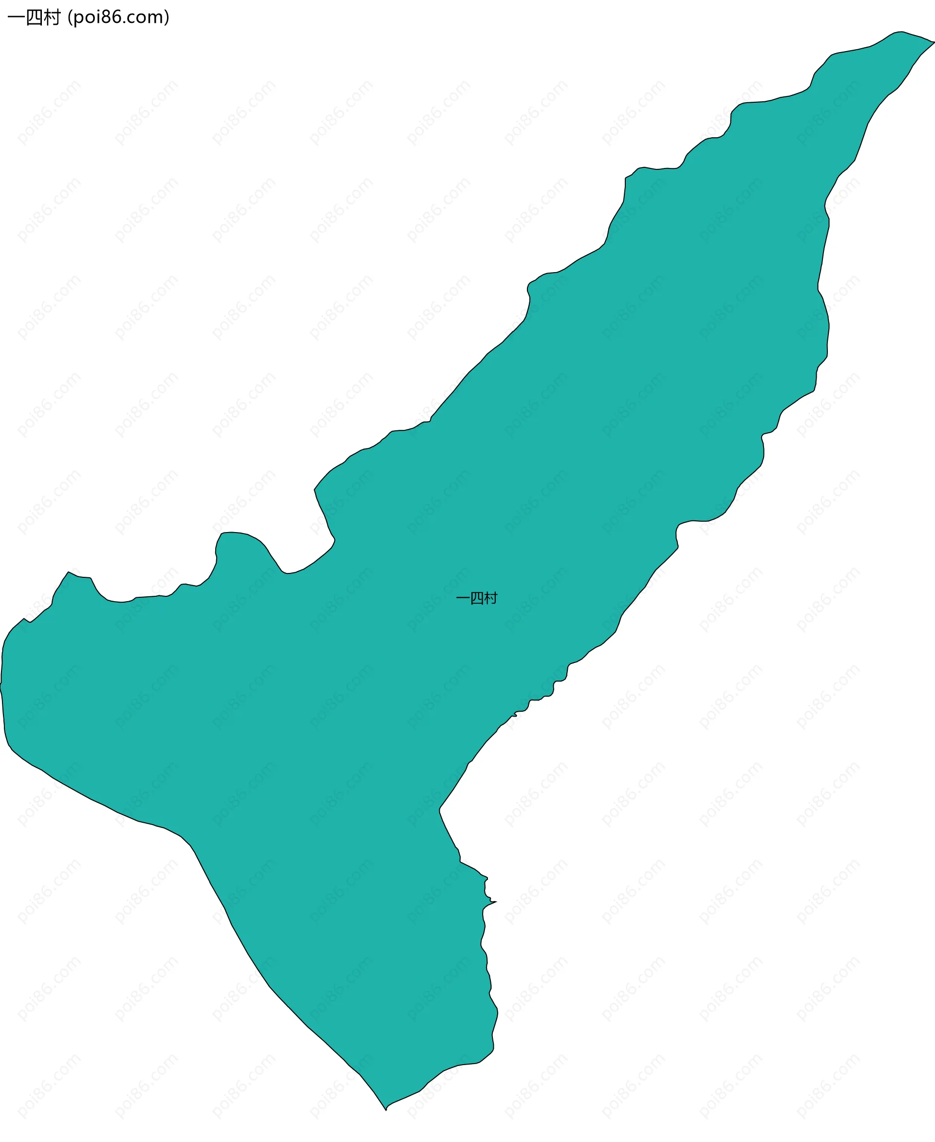 一四村边界地图