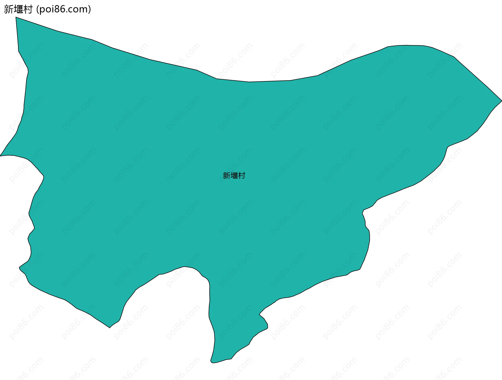 新堰村边界地图