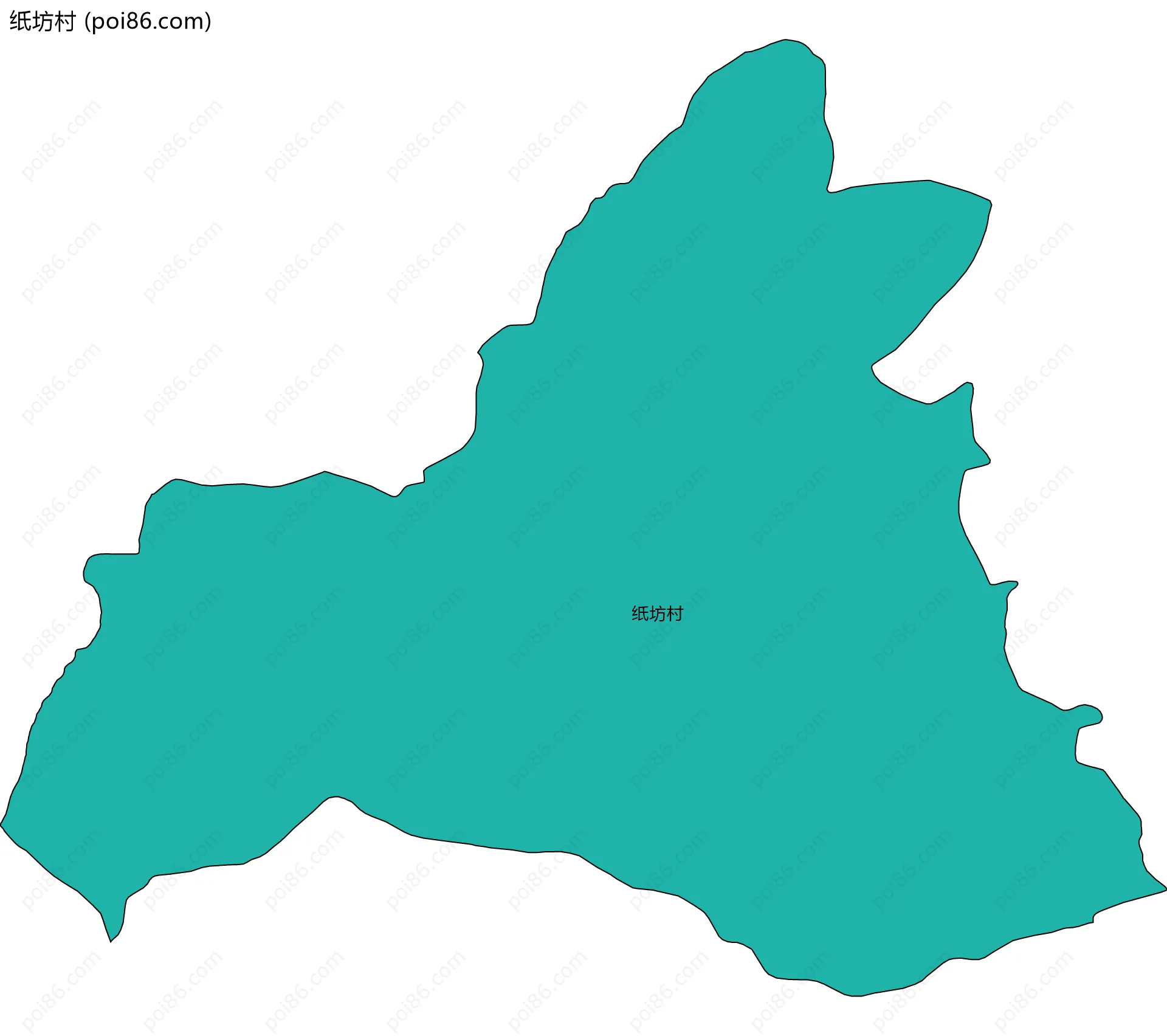 纸坊村边界地图
