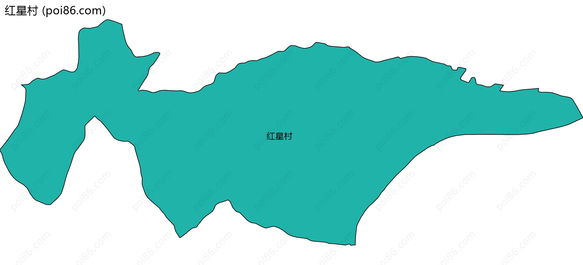 红星村边界地图