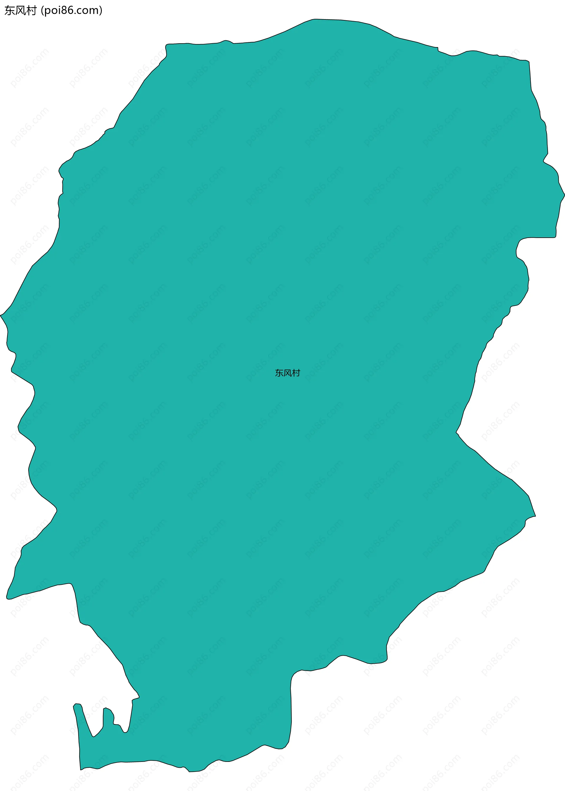 东风村边界地图