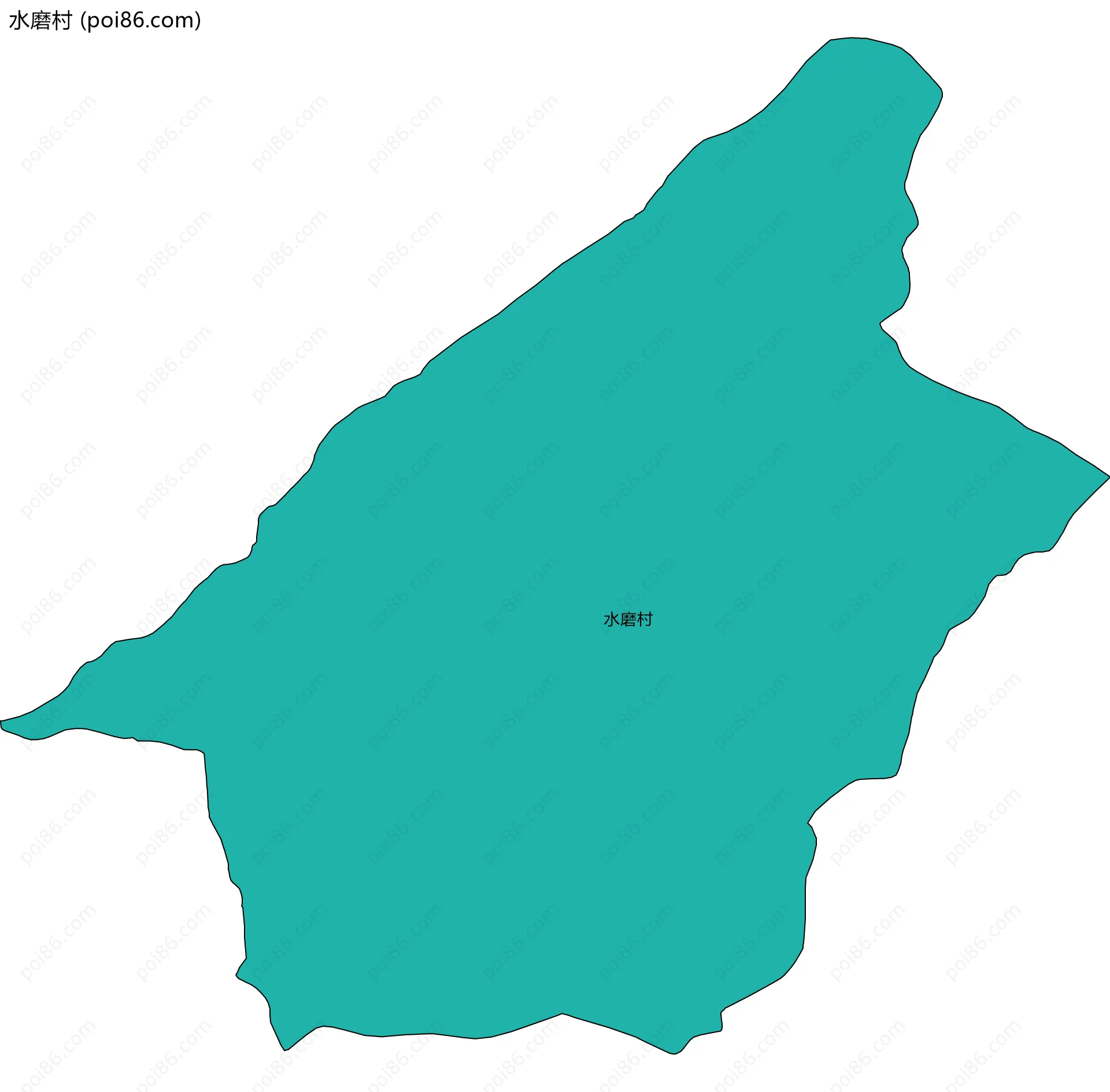 水磨村边界地图