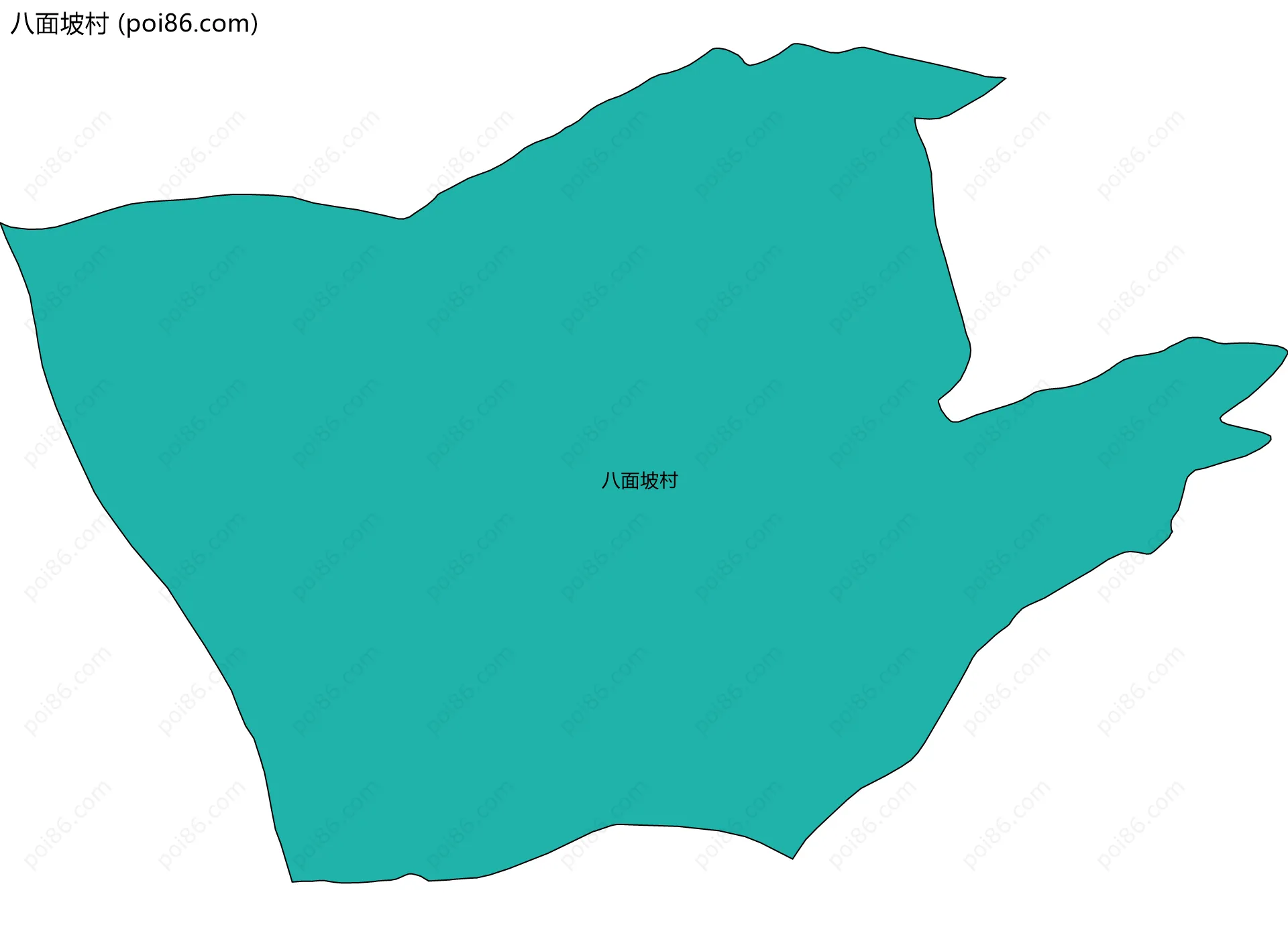 八面坡村边界地图