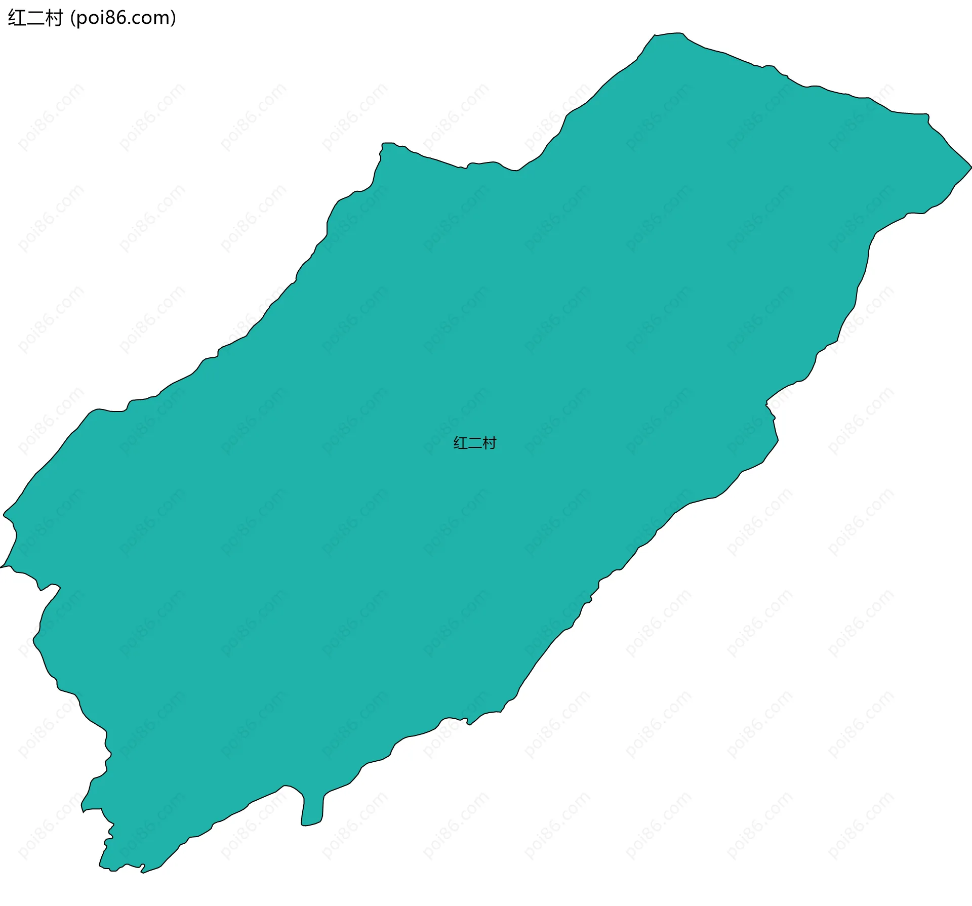 红二村边界地图