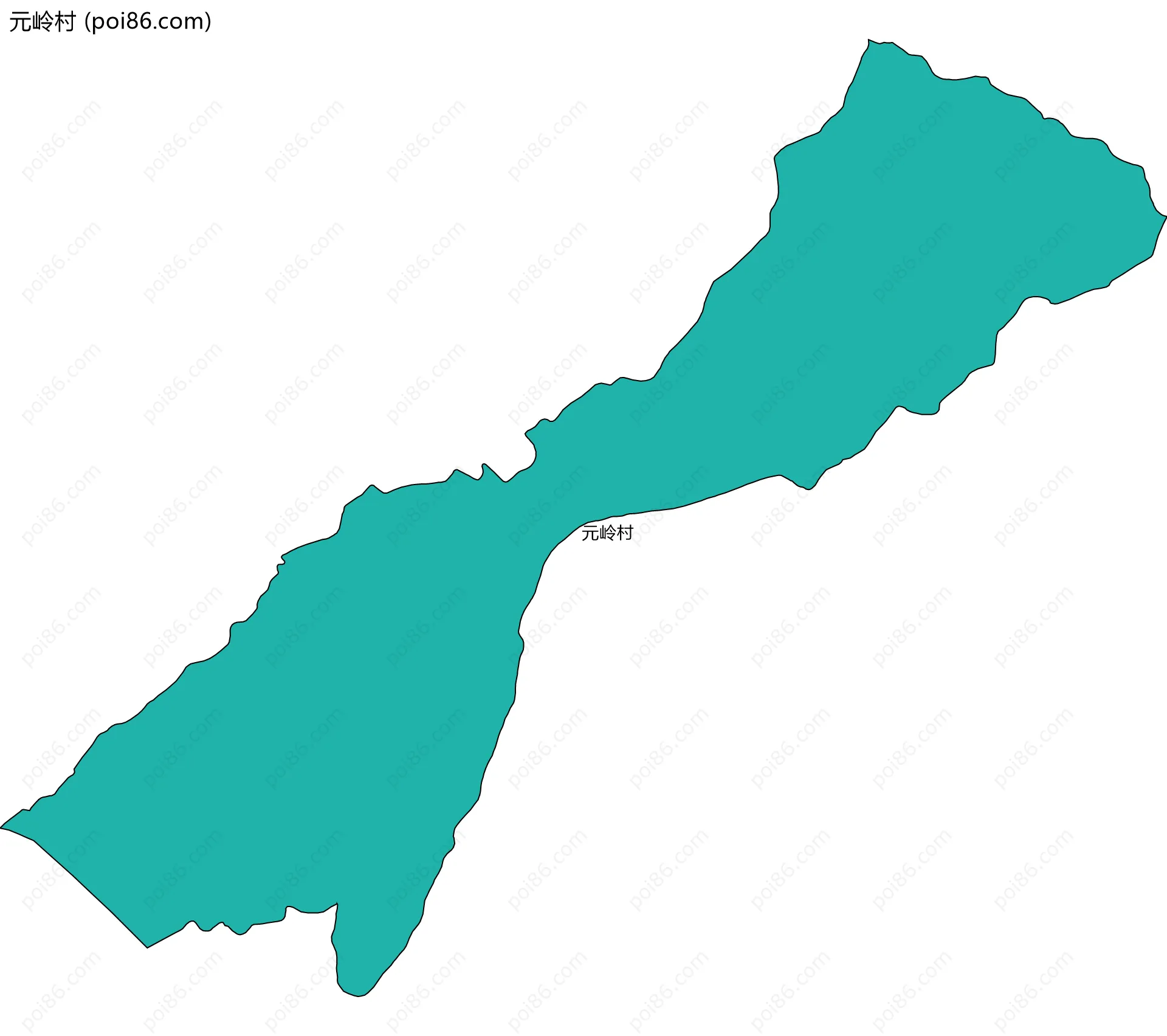 元岭村边界地图