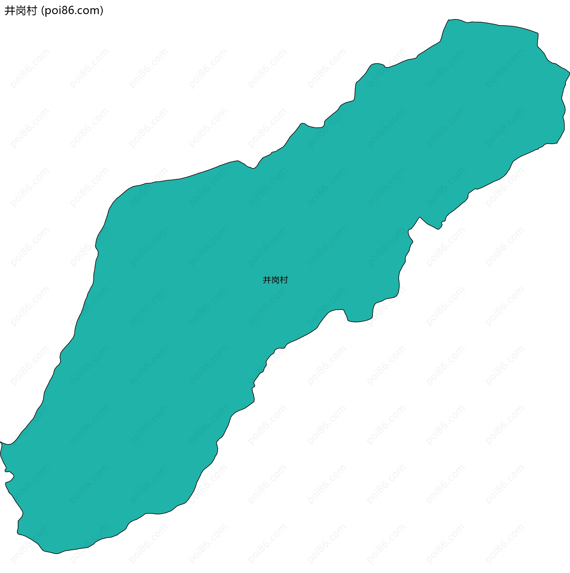 井岗村边界地图