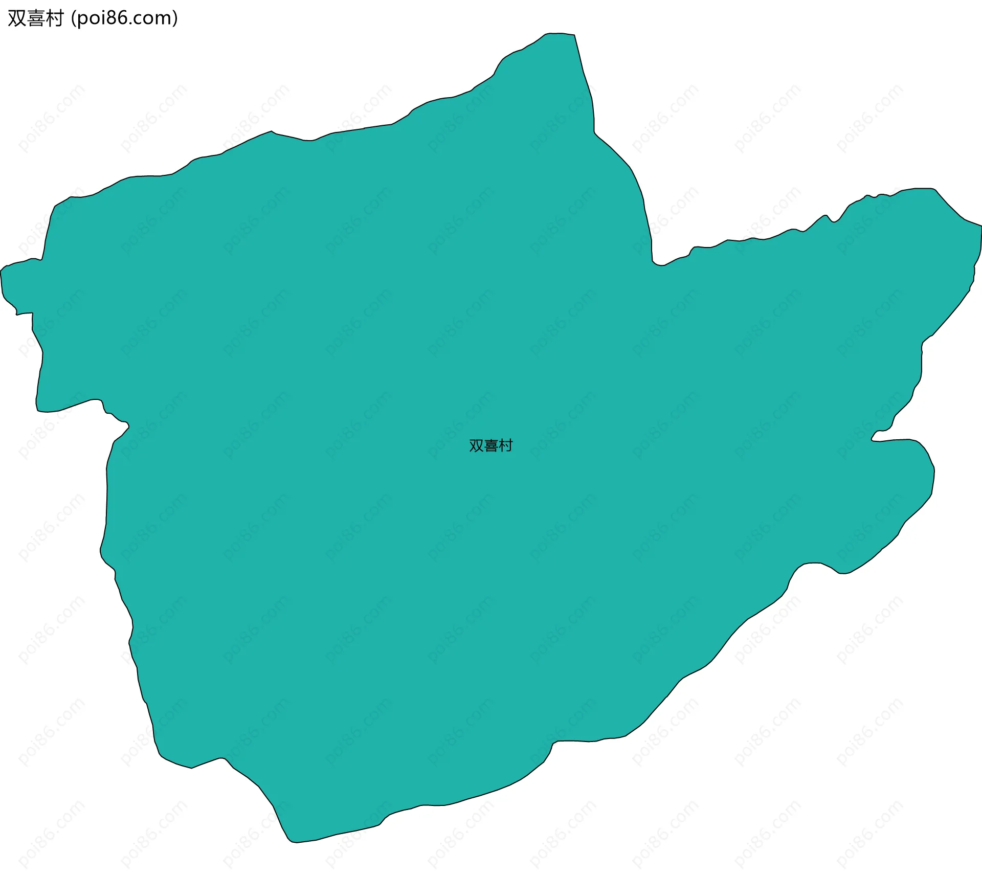 双喜村边界地图