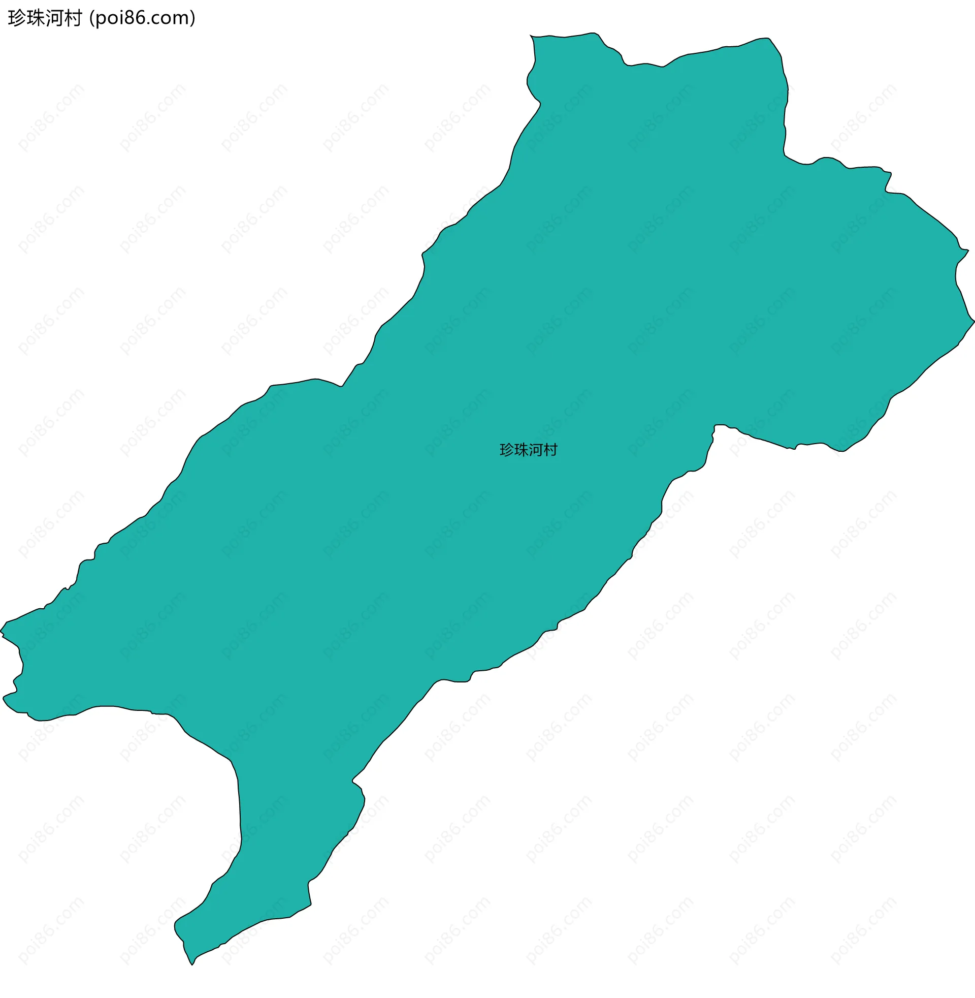 珍珠河村边界地图