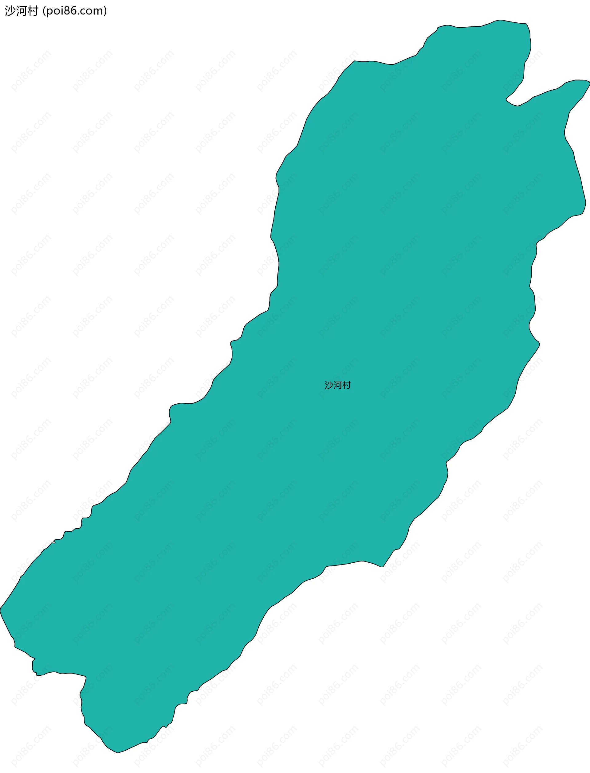 沙河村边界地图