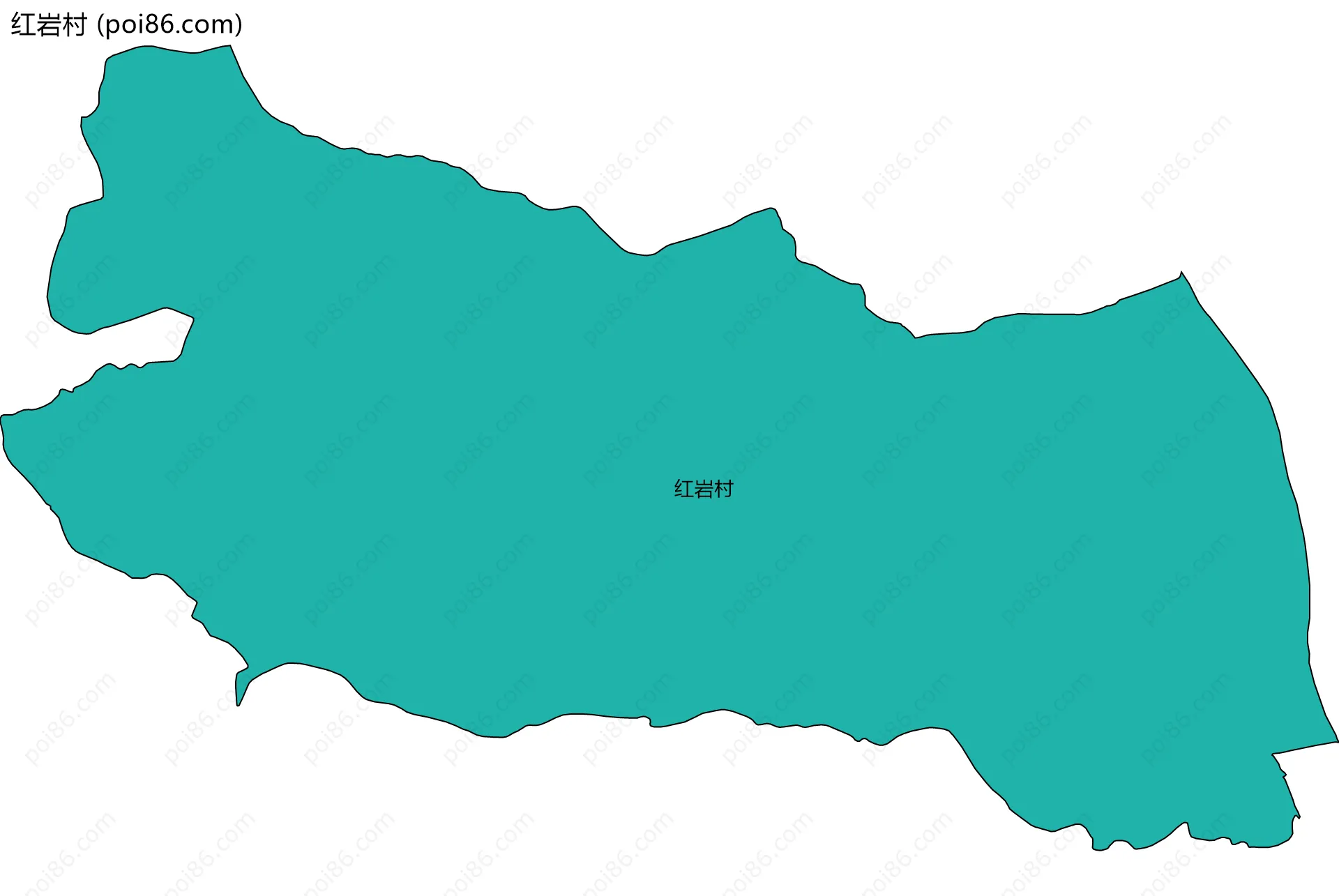 红岩村边界地图