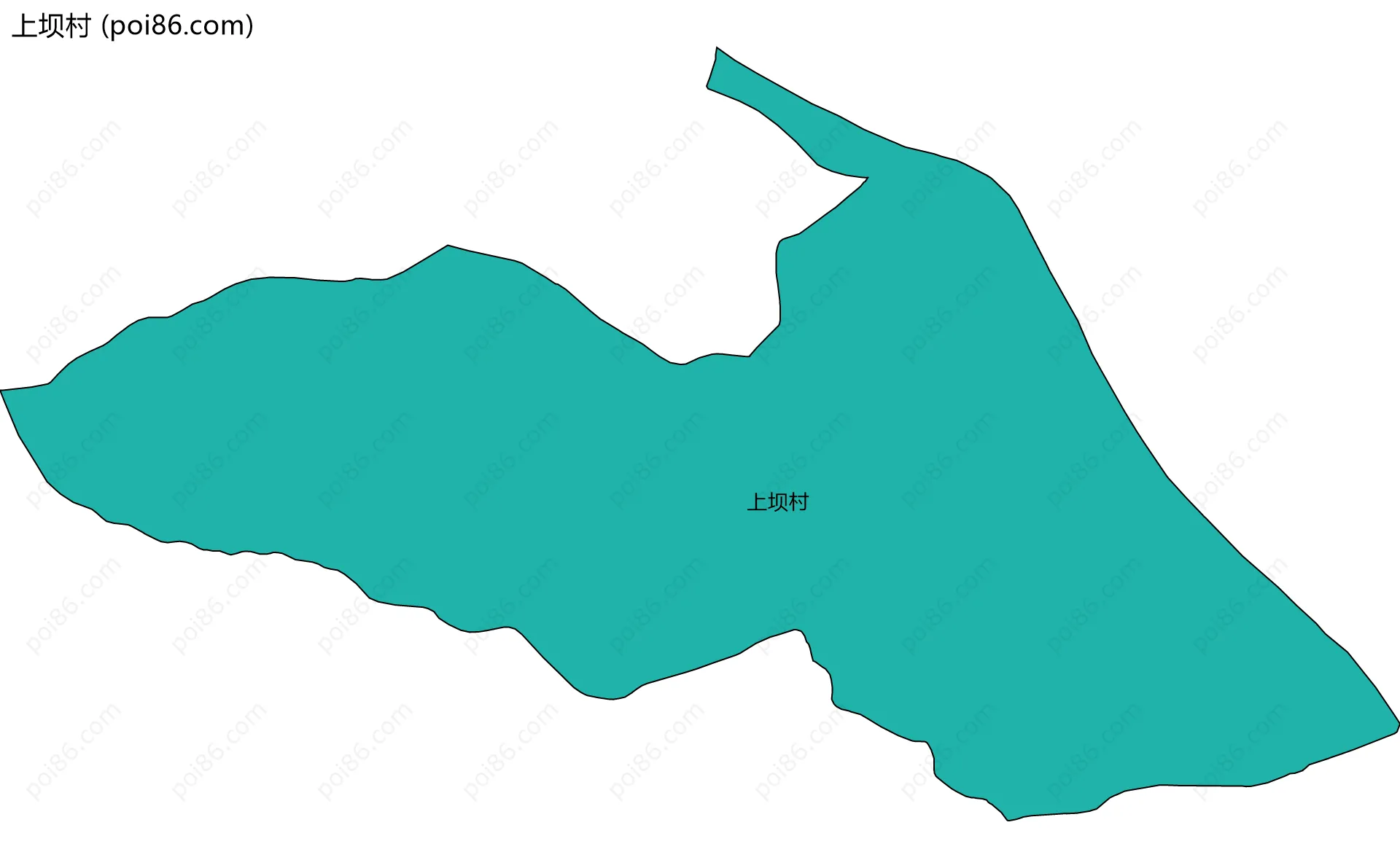 上坝村边界地图