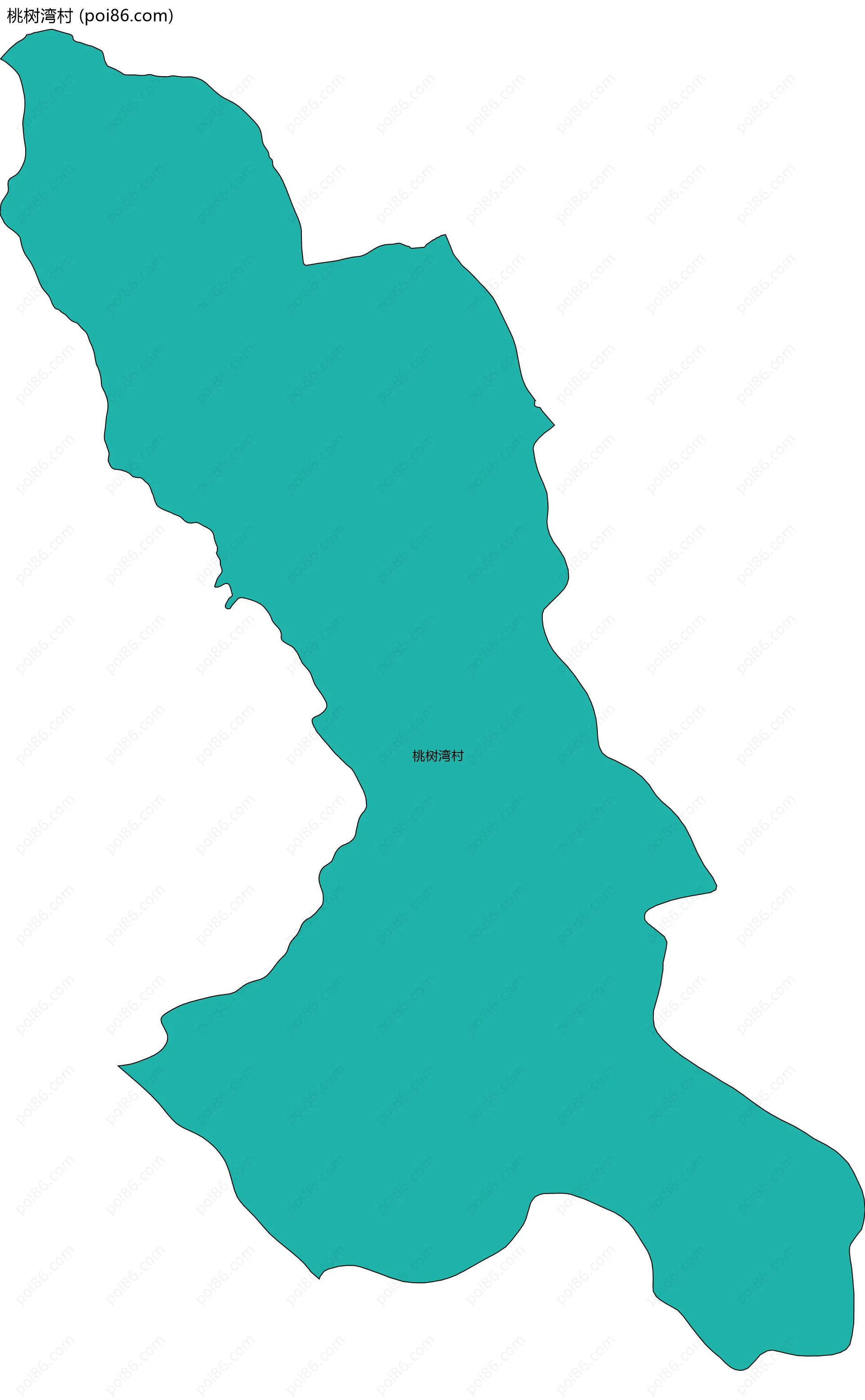 桃树湾村边界地图