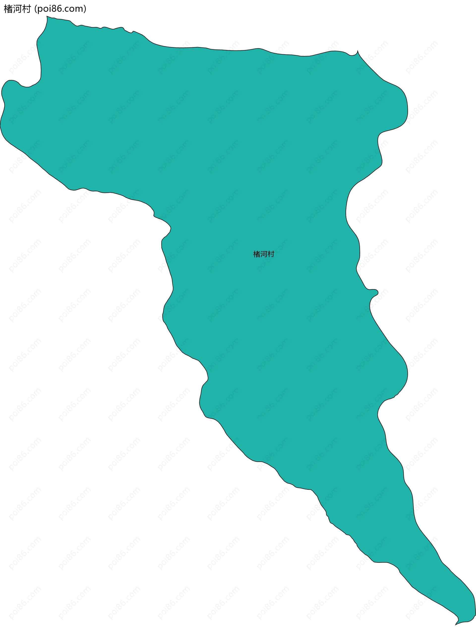 楮河村边界地图