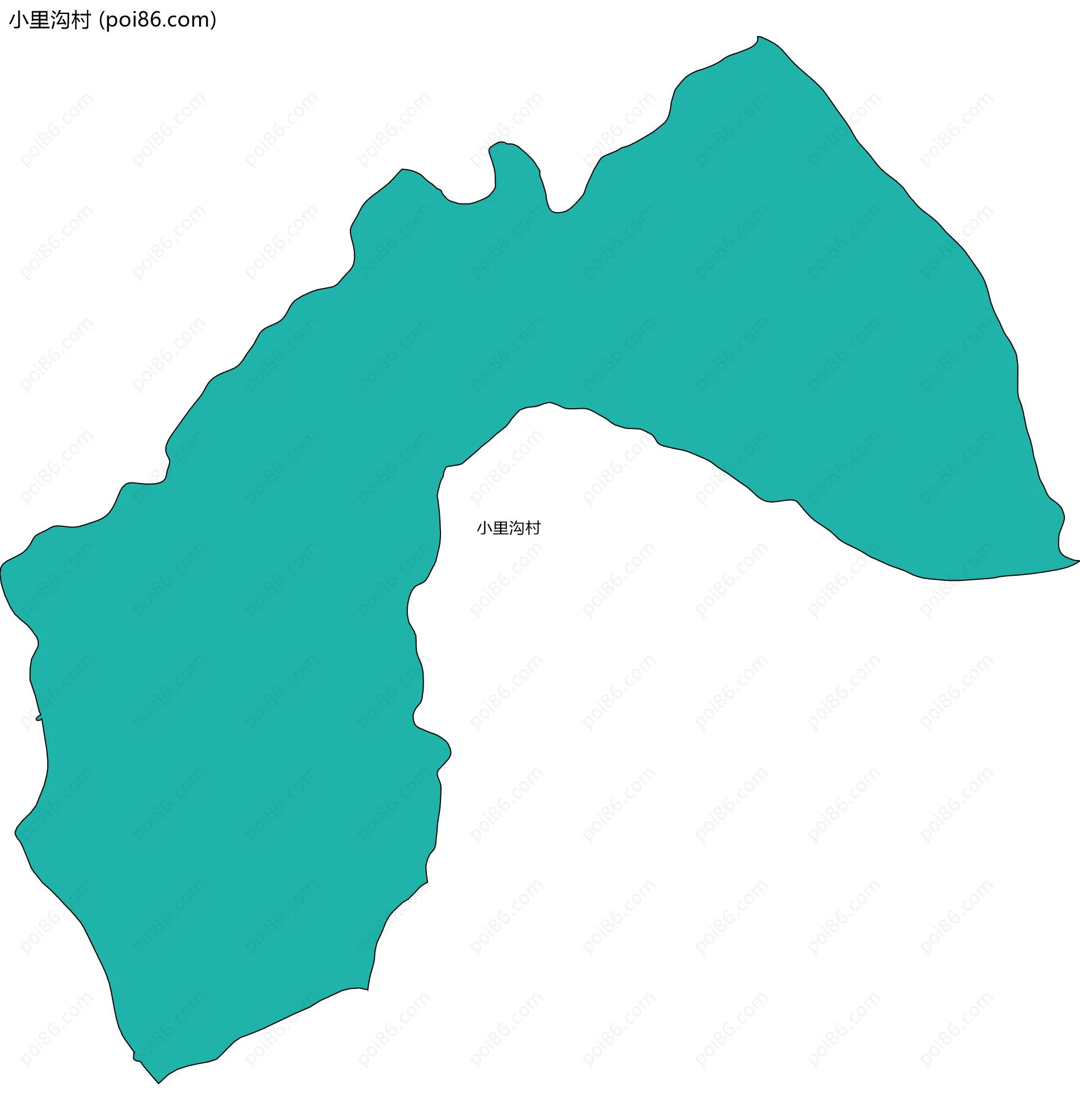 小里沟村边界地图