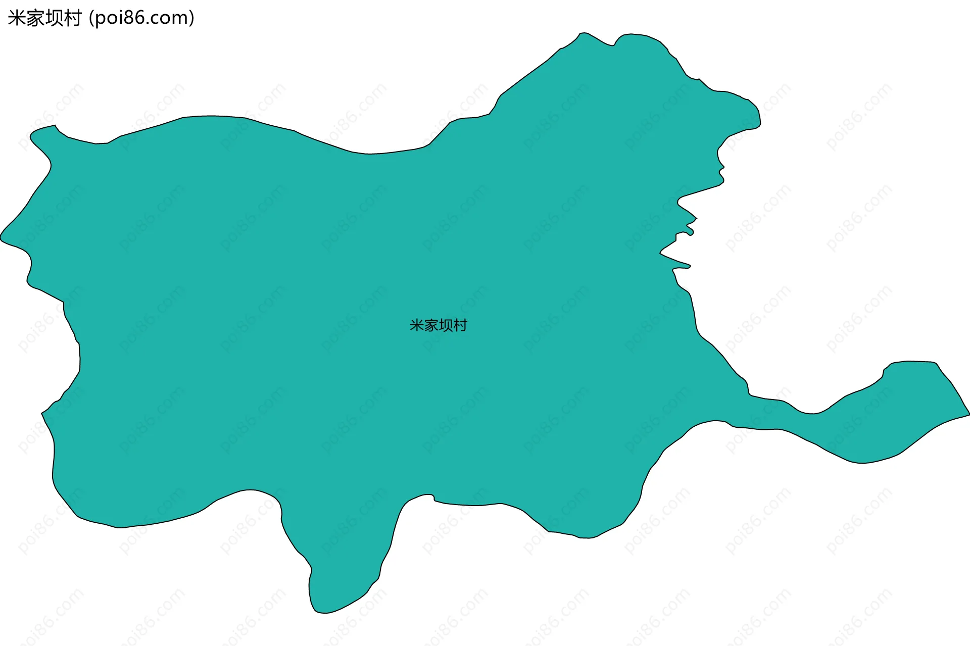 米家坝村边界地图