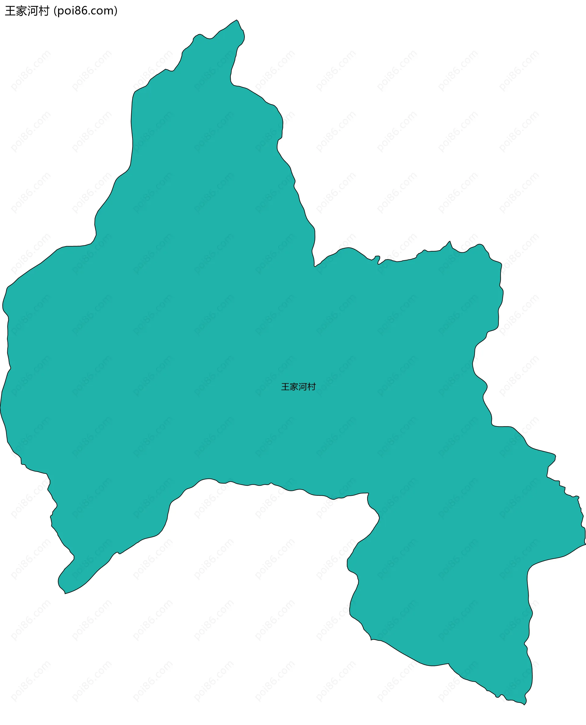 王家河村边界地图