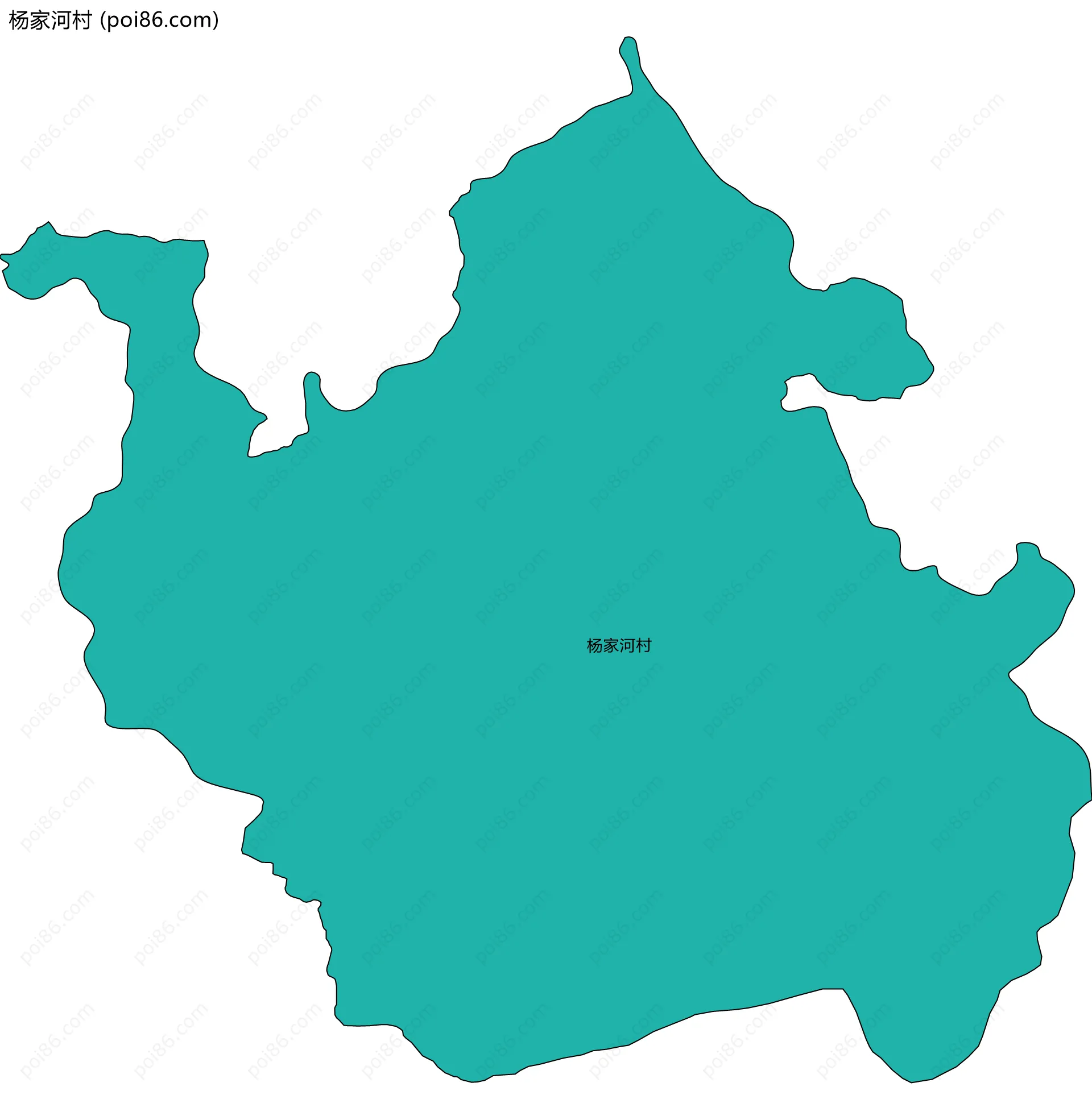 杨家河村边界地图