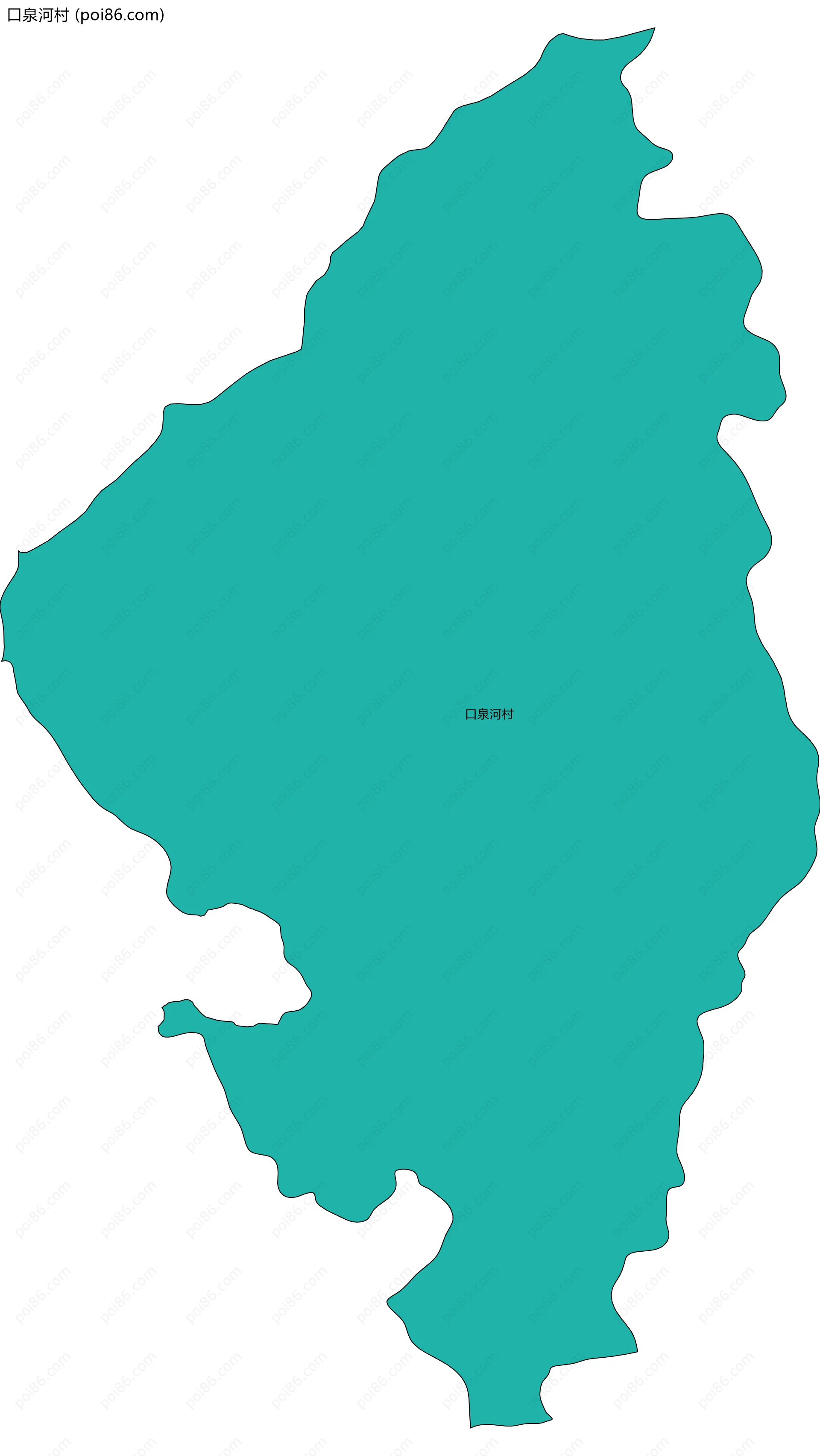 口泉河村边界地图