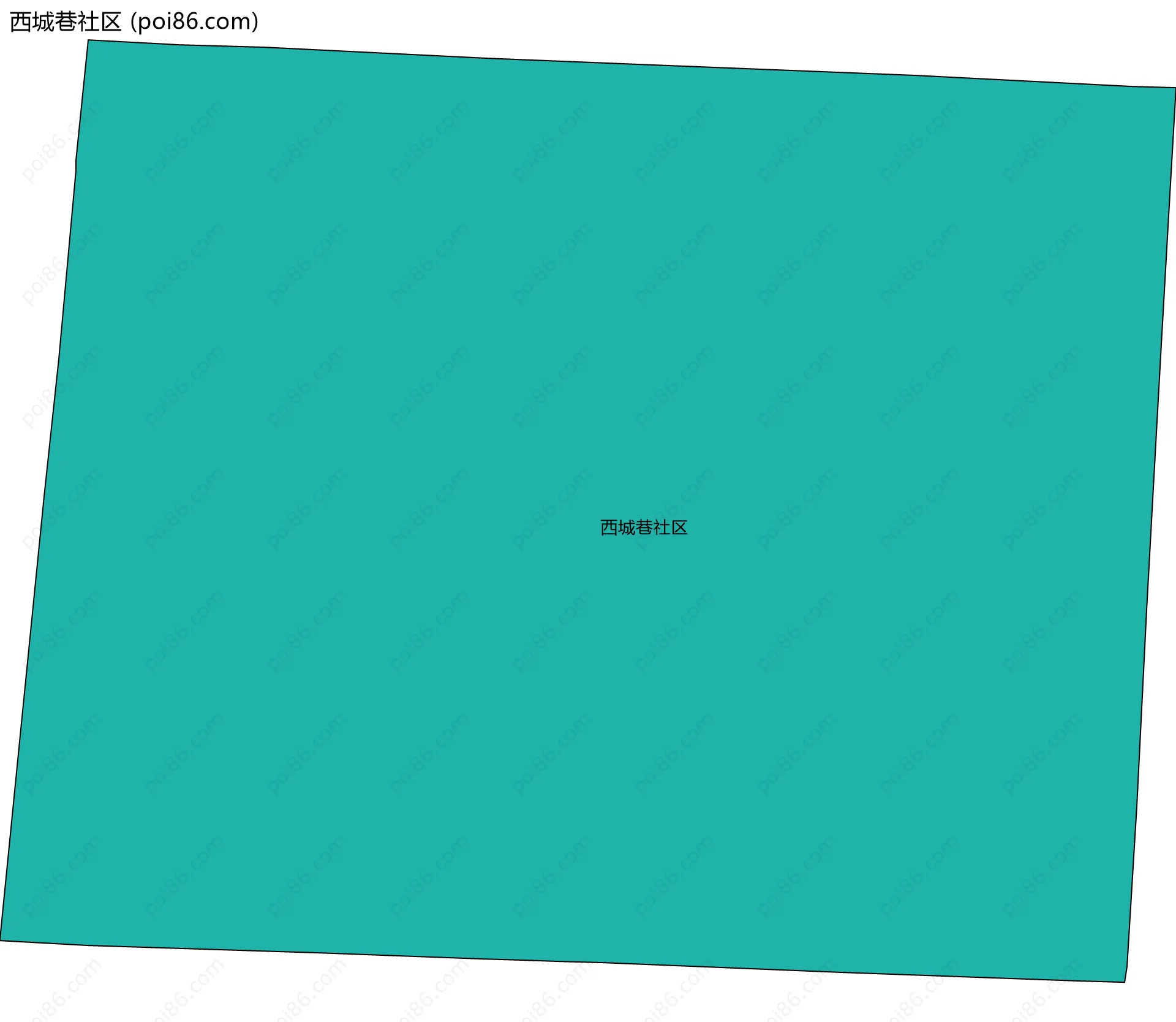 西城巷社区边界地图