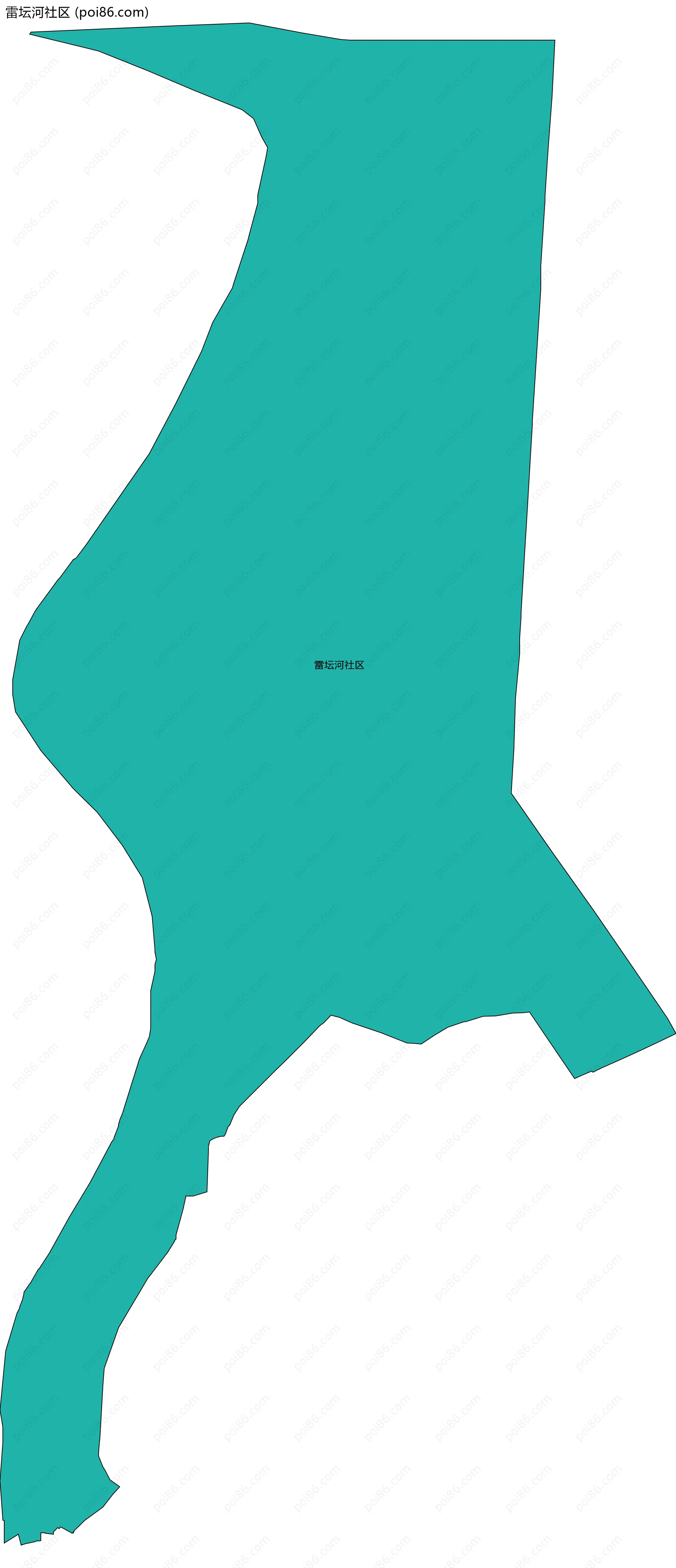 雷坛河社区边界地图