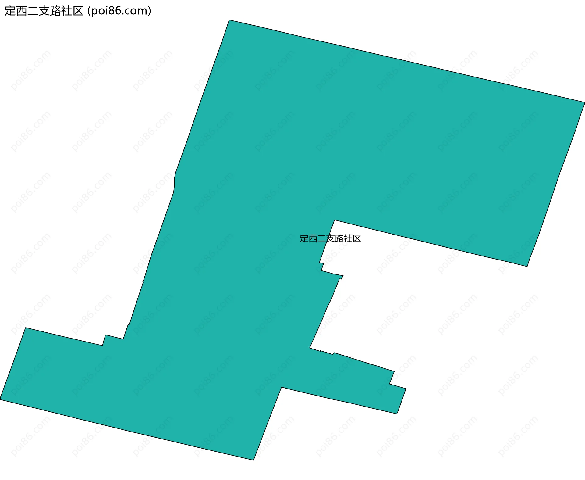 定西二支路社区边界地图