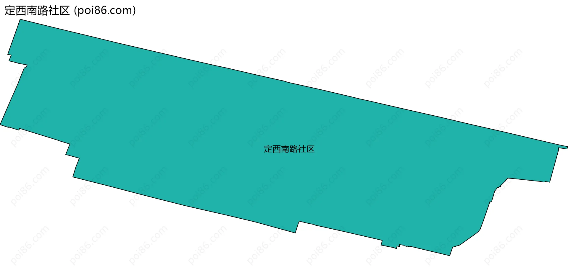 定西南路社区边界地图