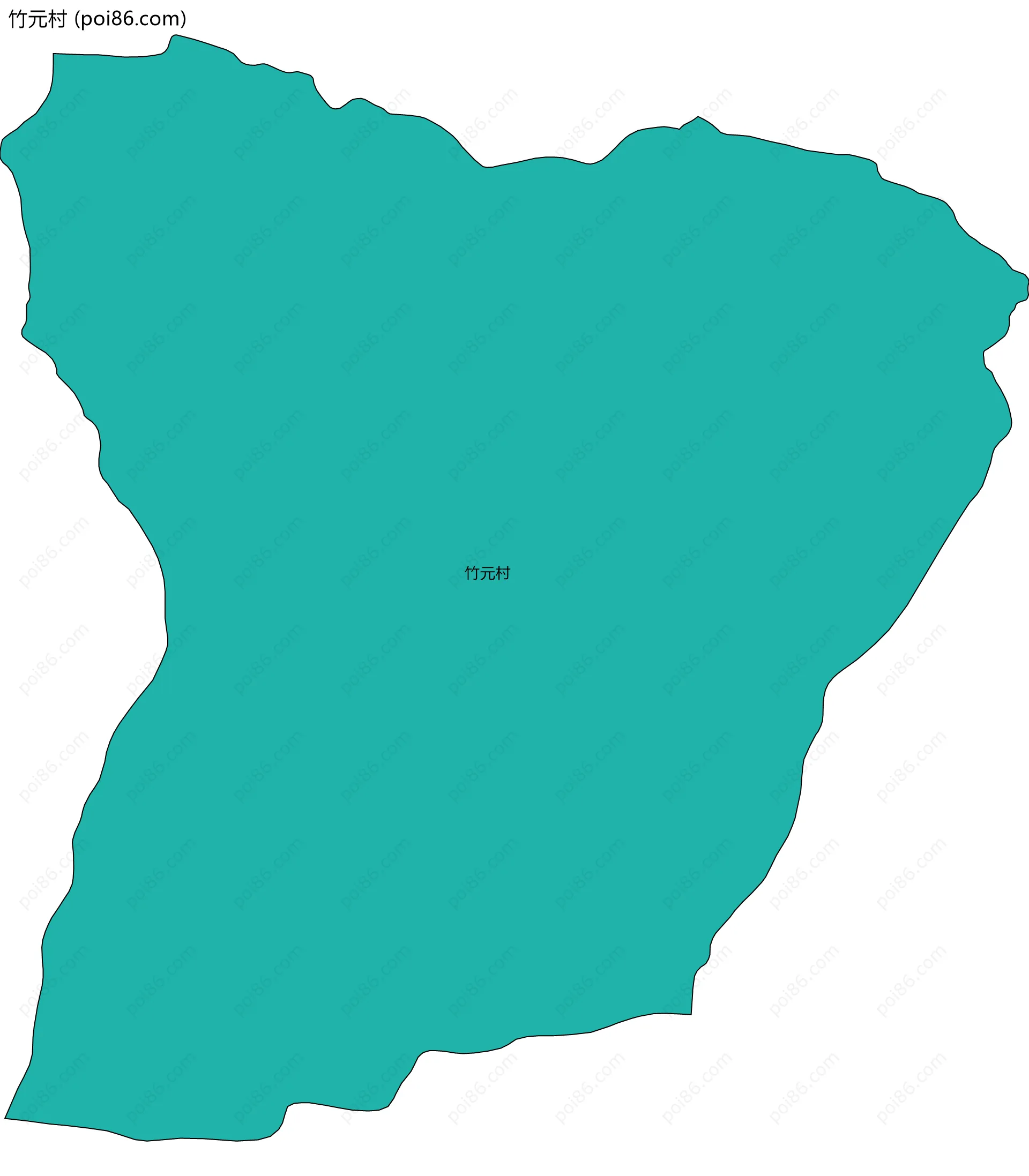 竹元村边界地图