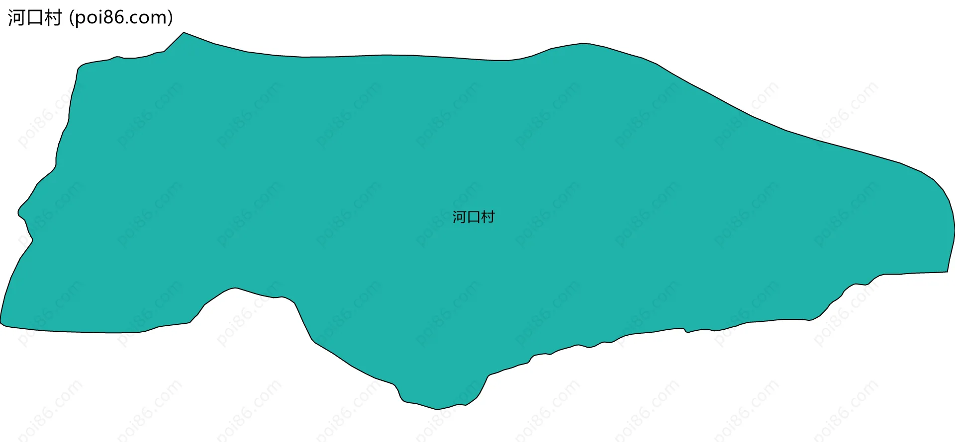 河口村边界地图