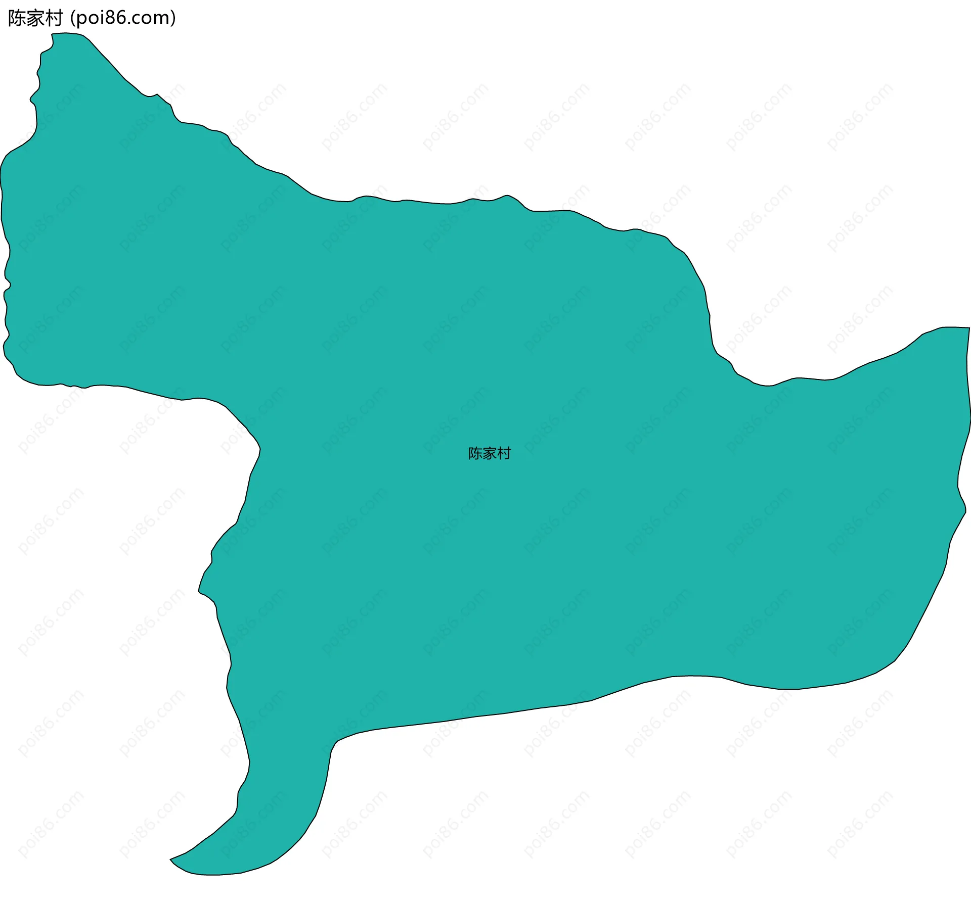 陈家村边界地图