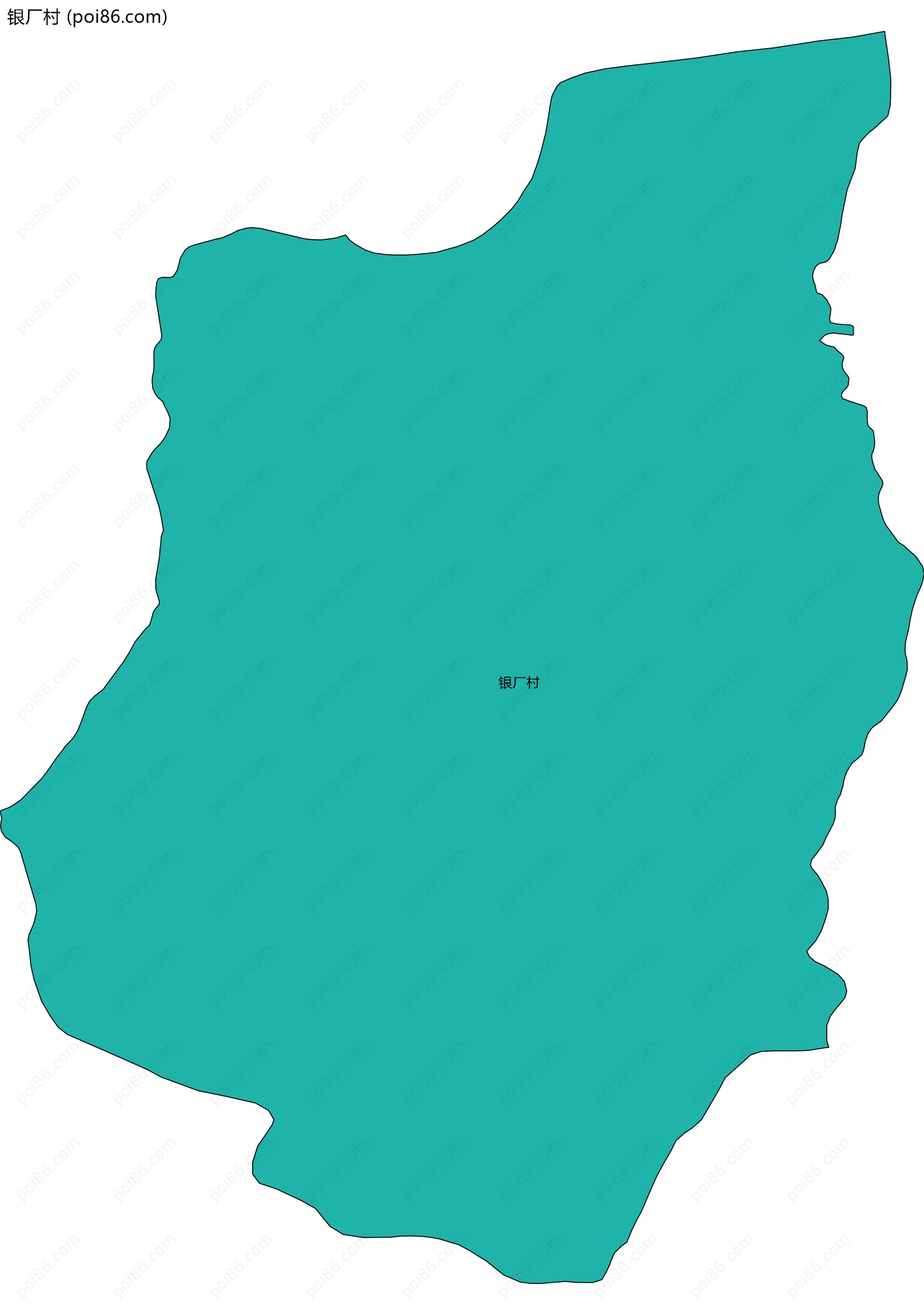 银厂村边界地图