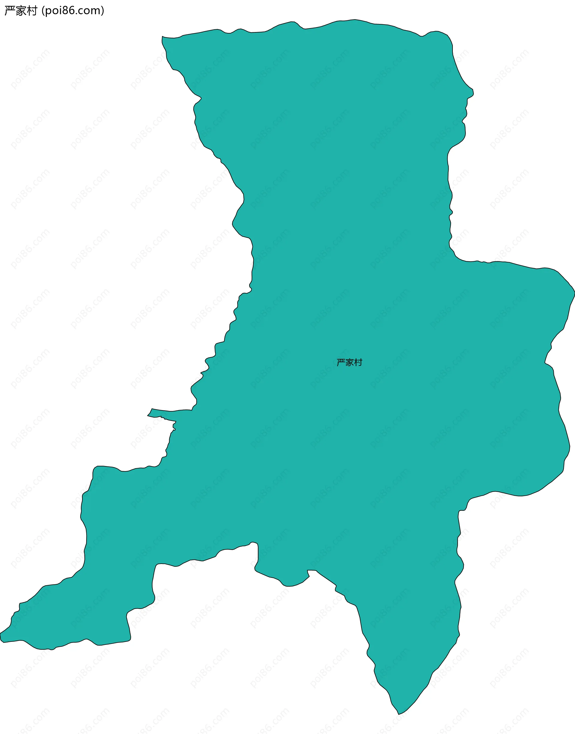 严家村边界地图
