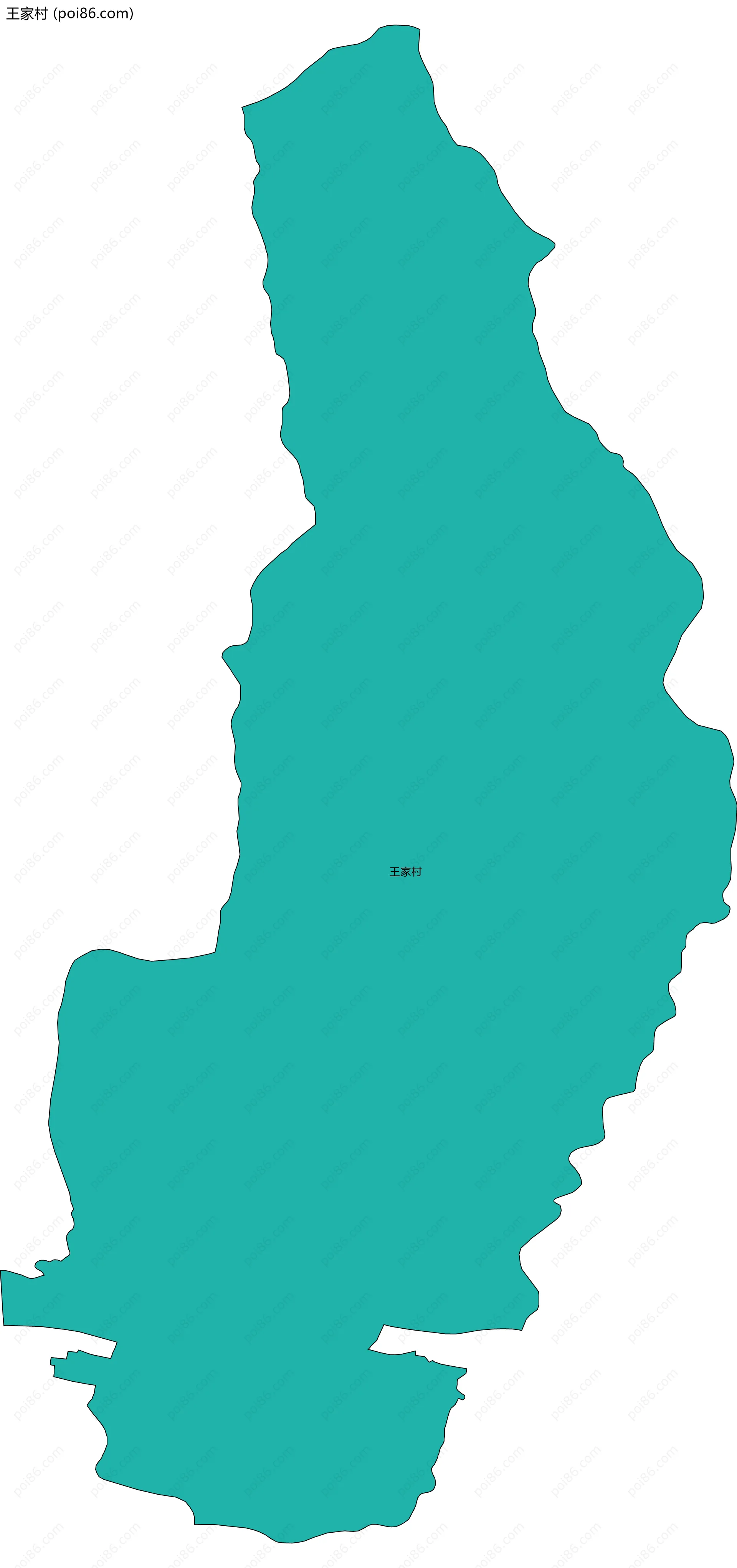 王家村边界地图