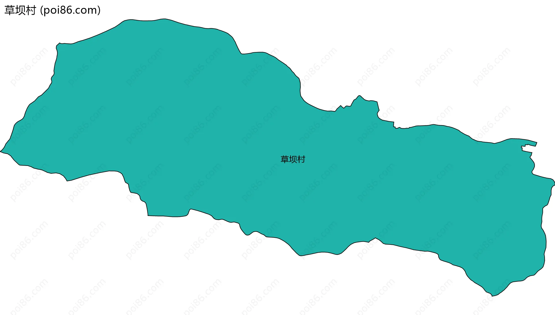 草坝村边界地图