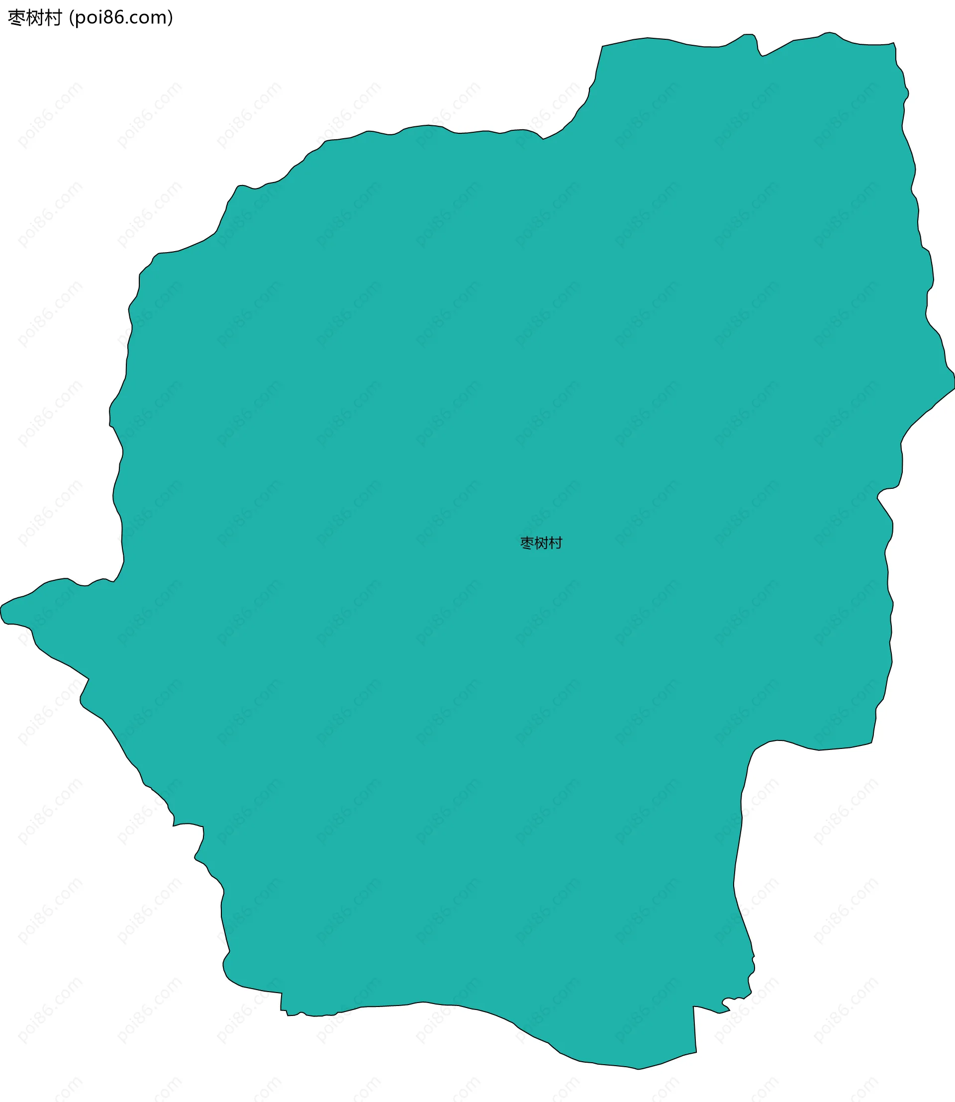 枣树村边界地图