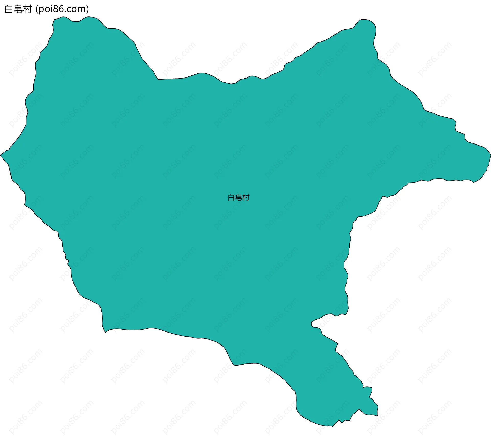 白皂村边界地图