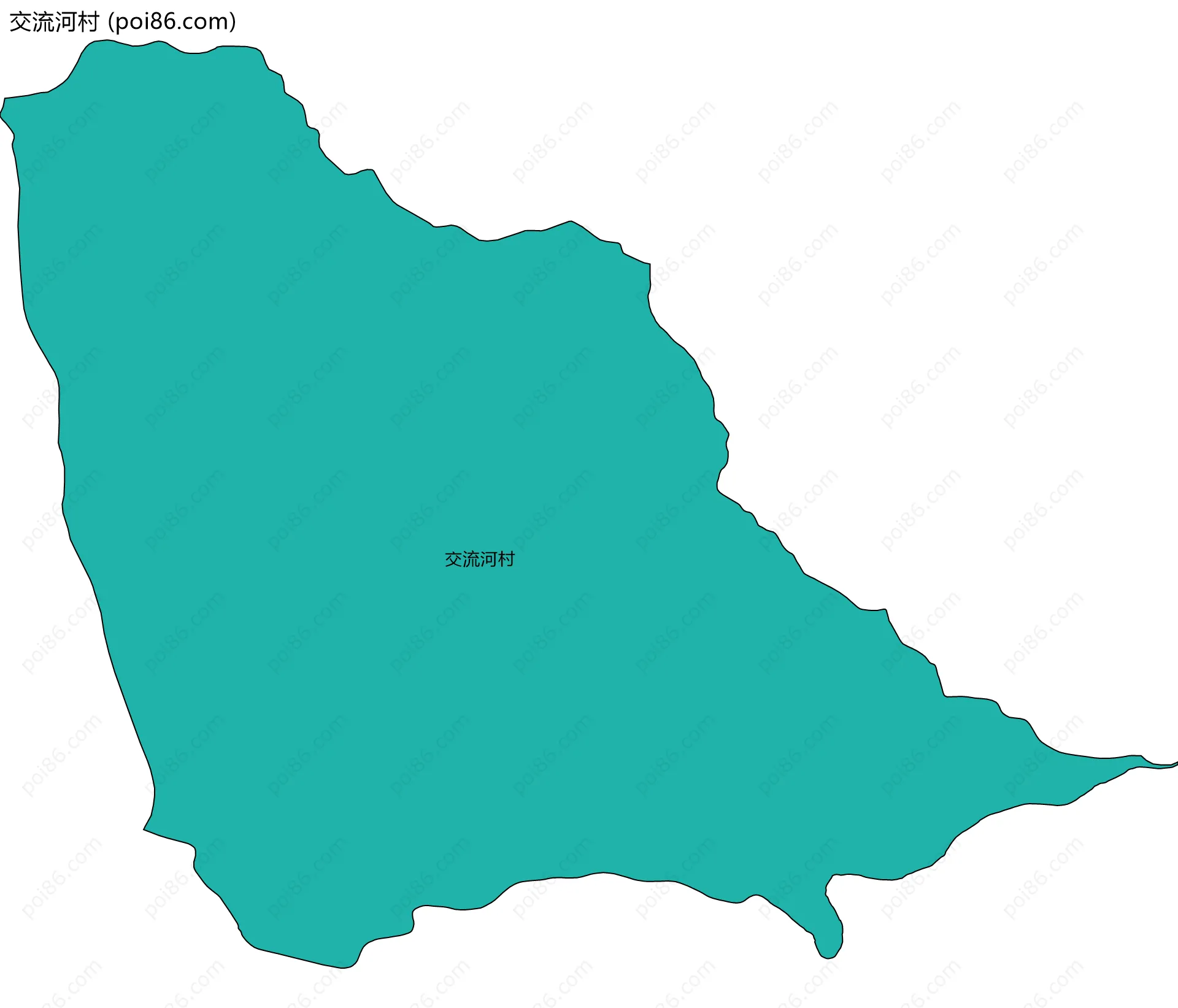 交流河村边界地图