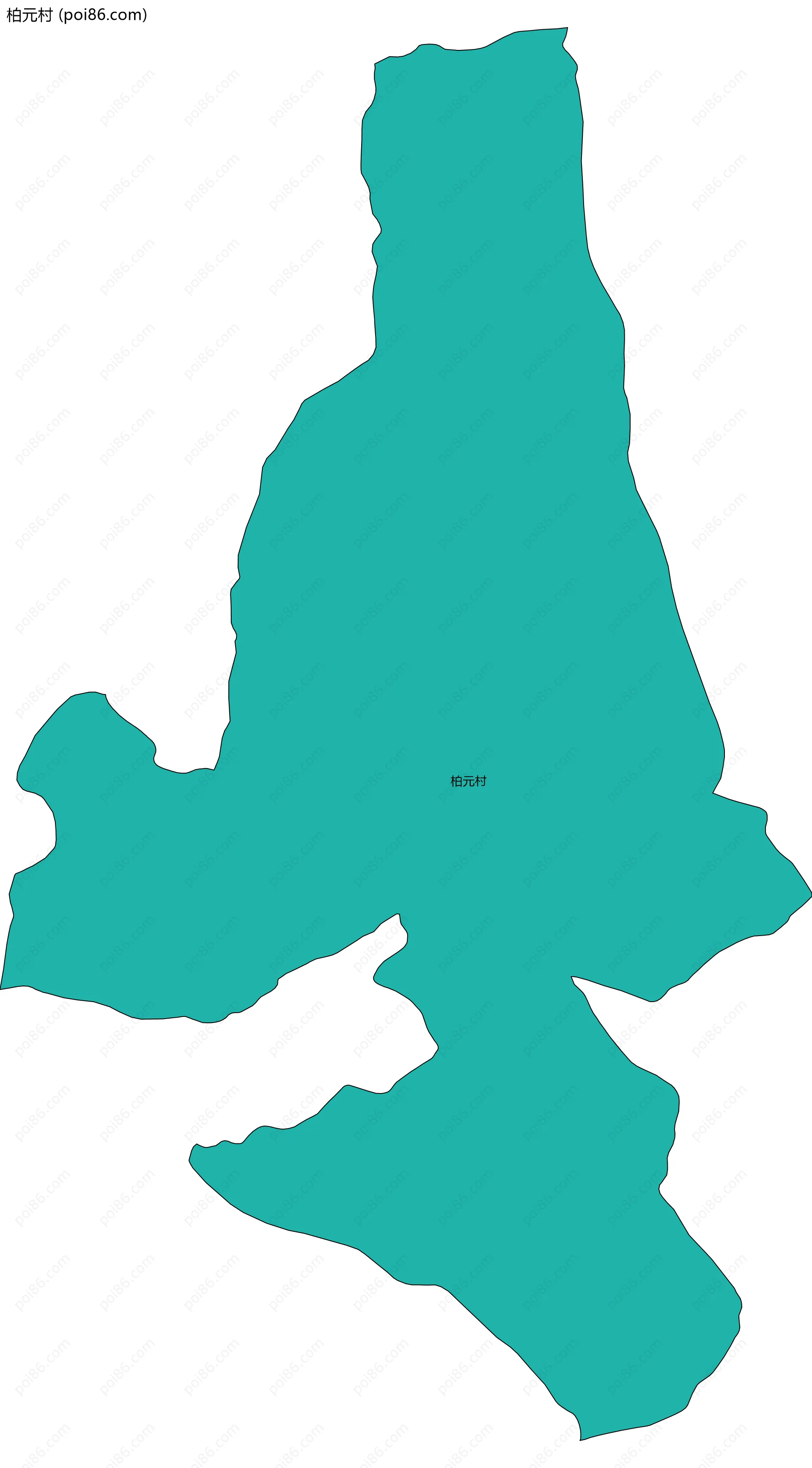 柏元村边界地图