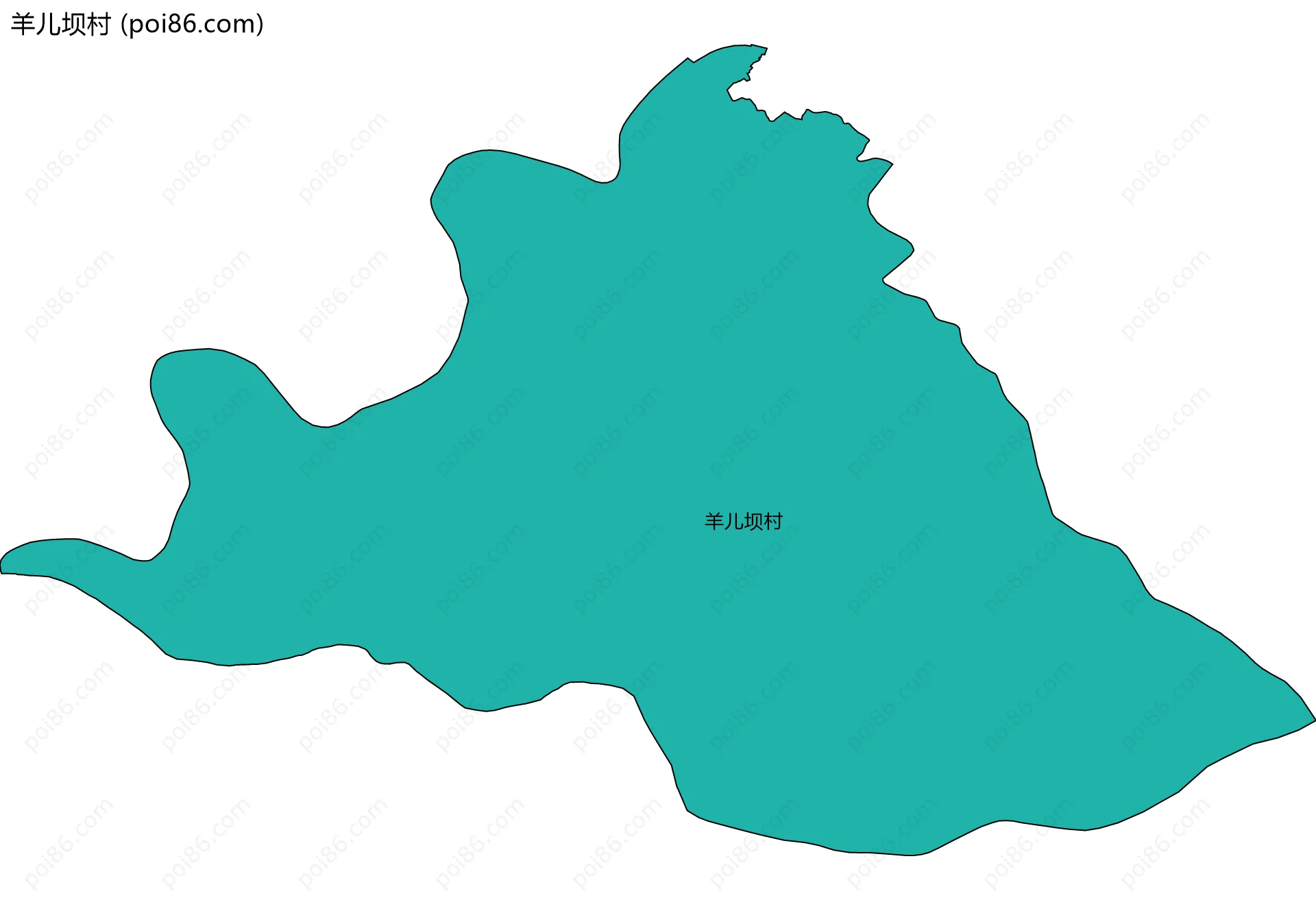 羊儿坝村边界地图